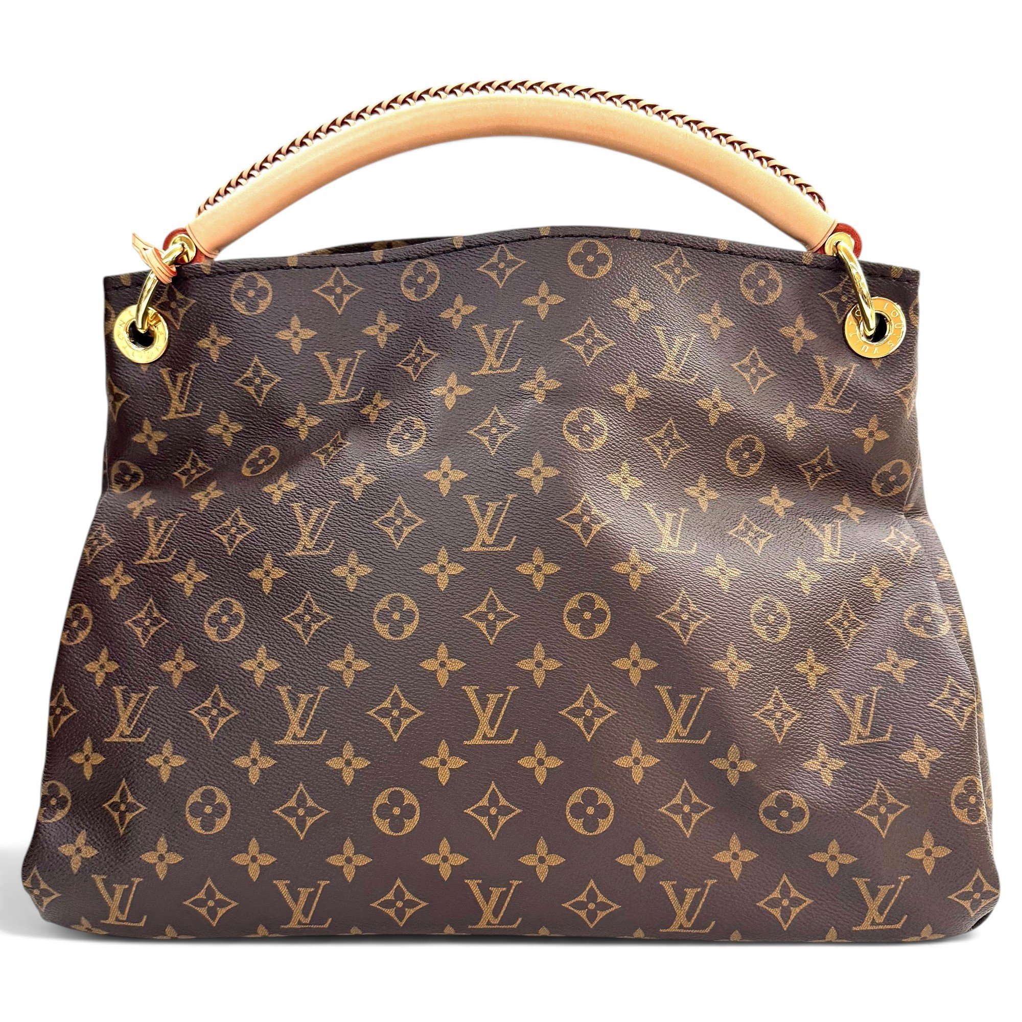 Artsy leather handbag