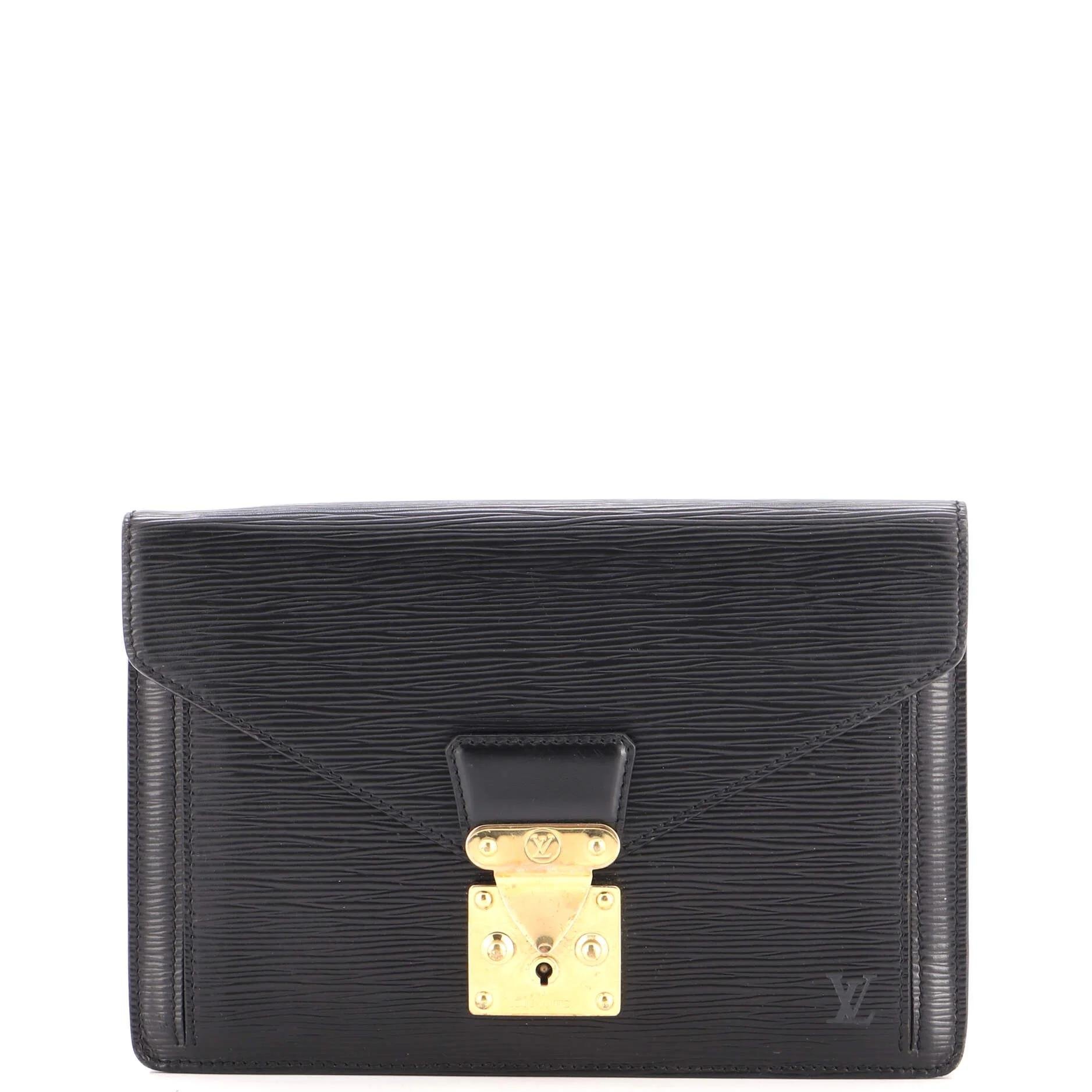 Leather clutch bag