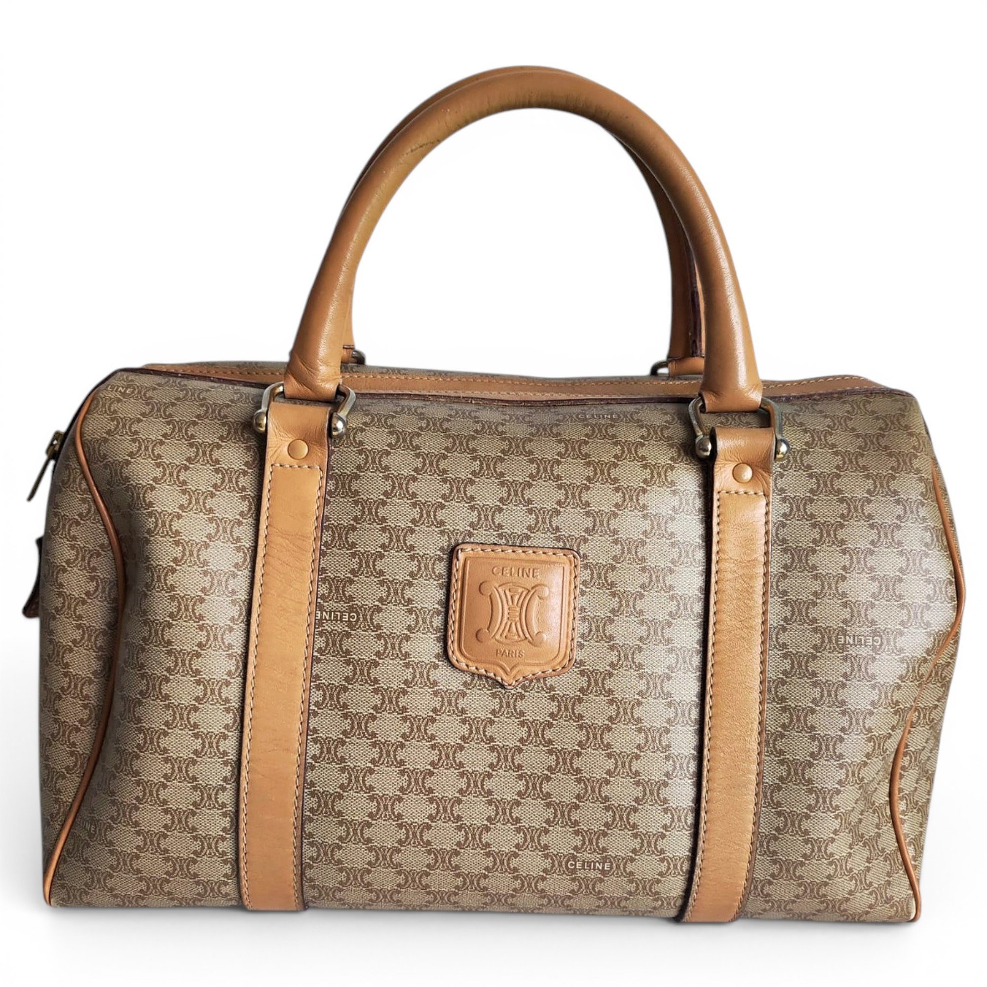 Leather bowling bag