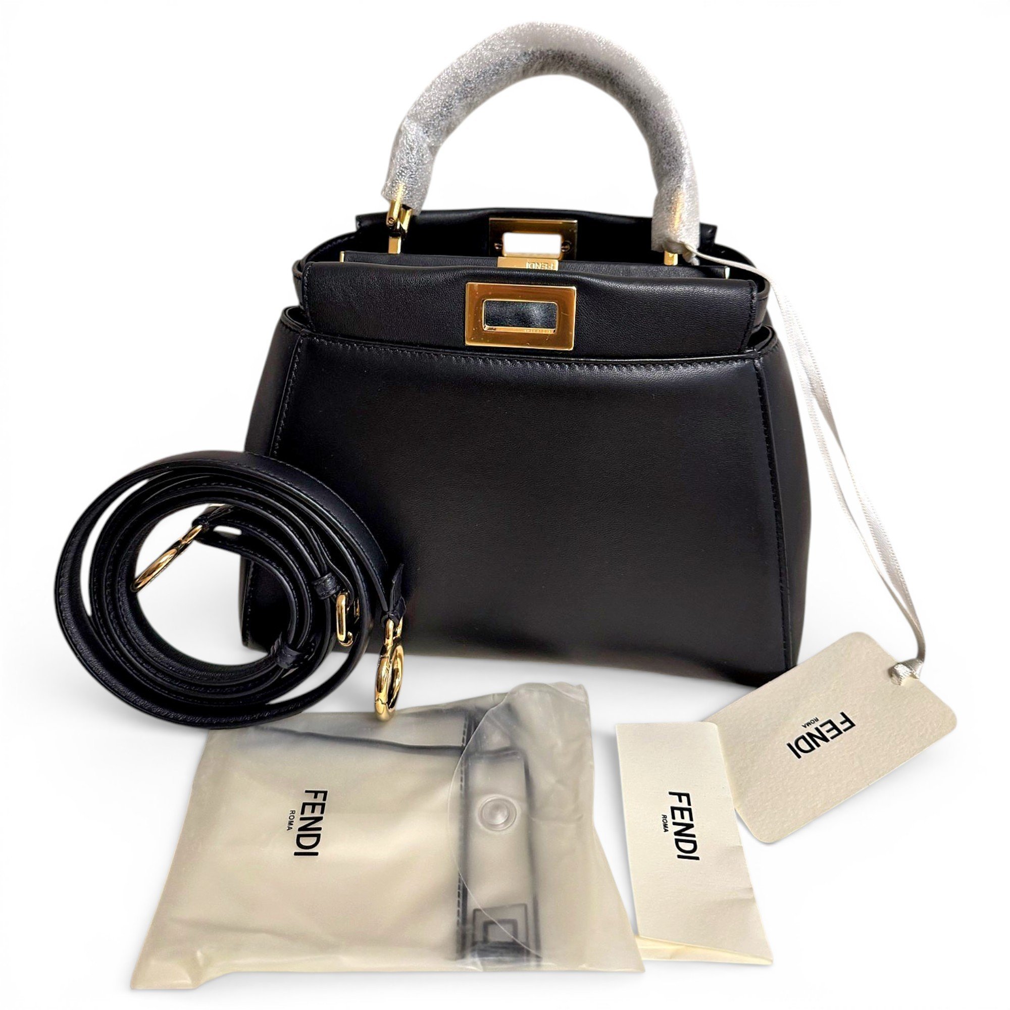 Peekaboo leather handbag