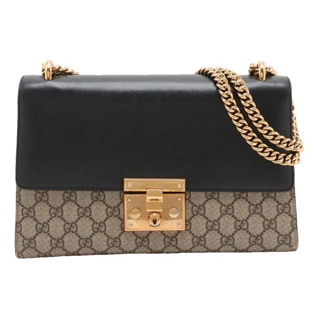 Padlock leather handbag