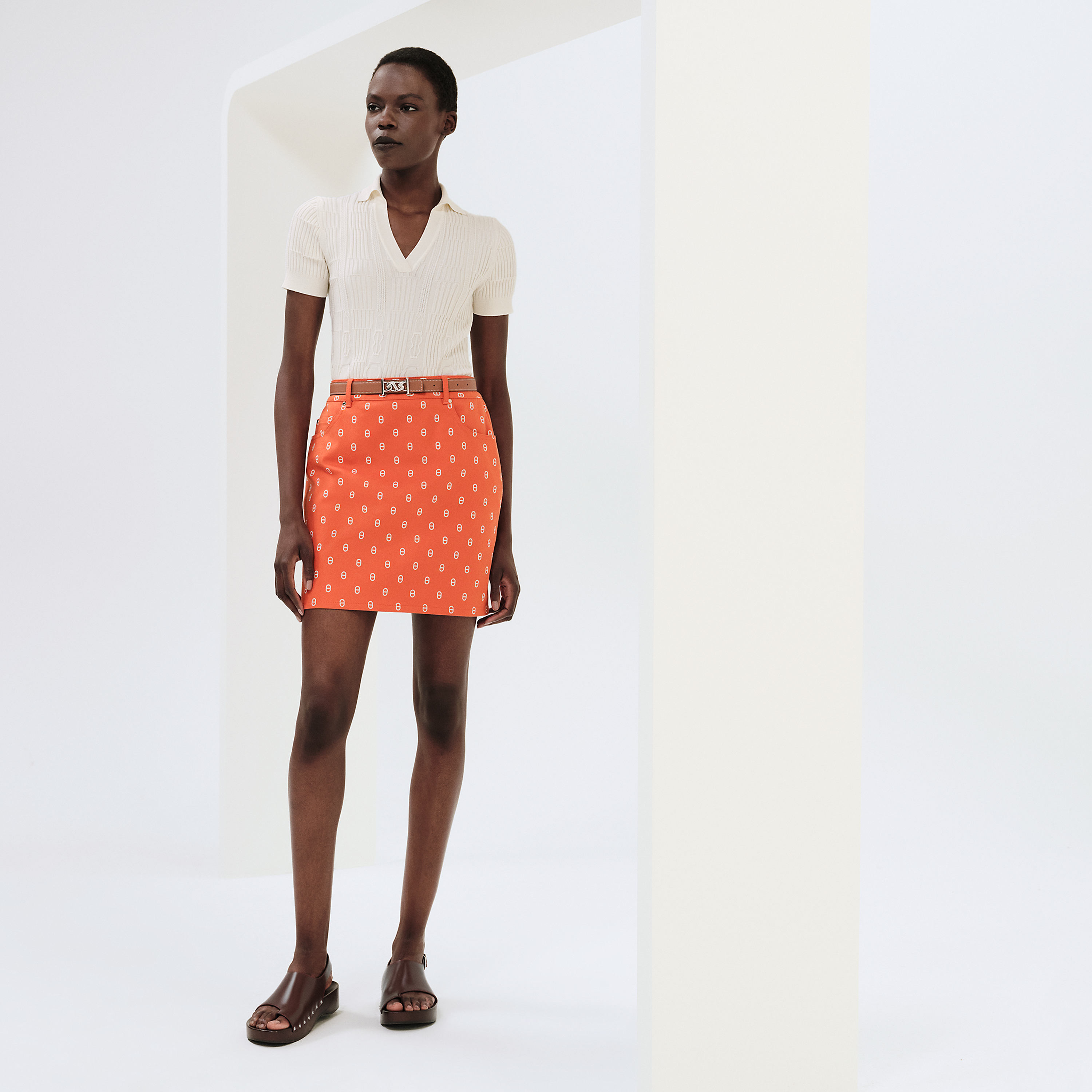 "Chaine d'Ancre" denim miniskirt