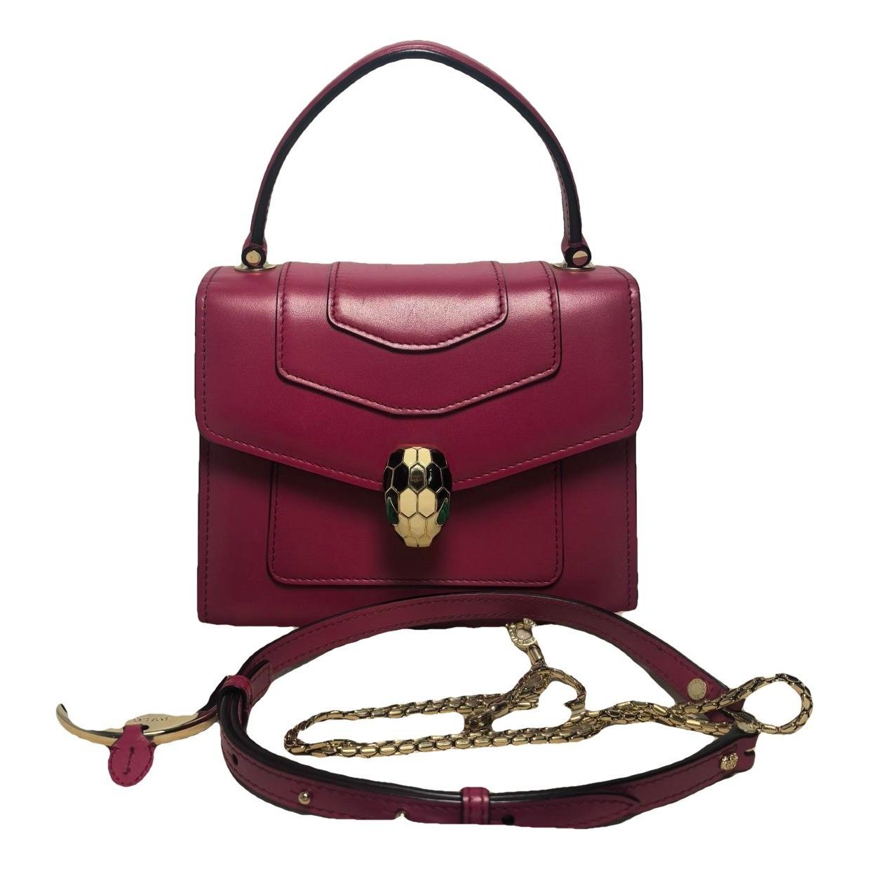 Serpenti leather handbag