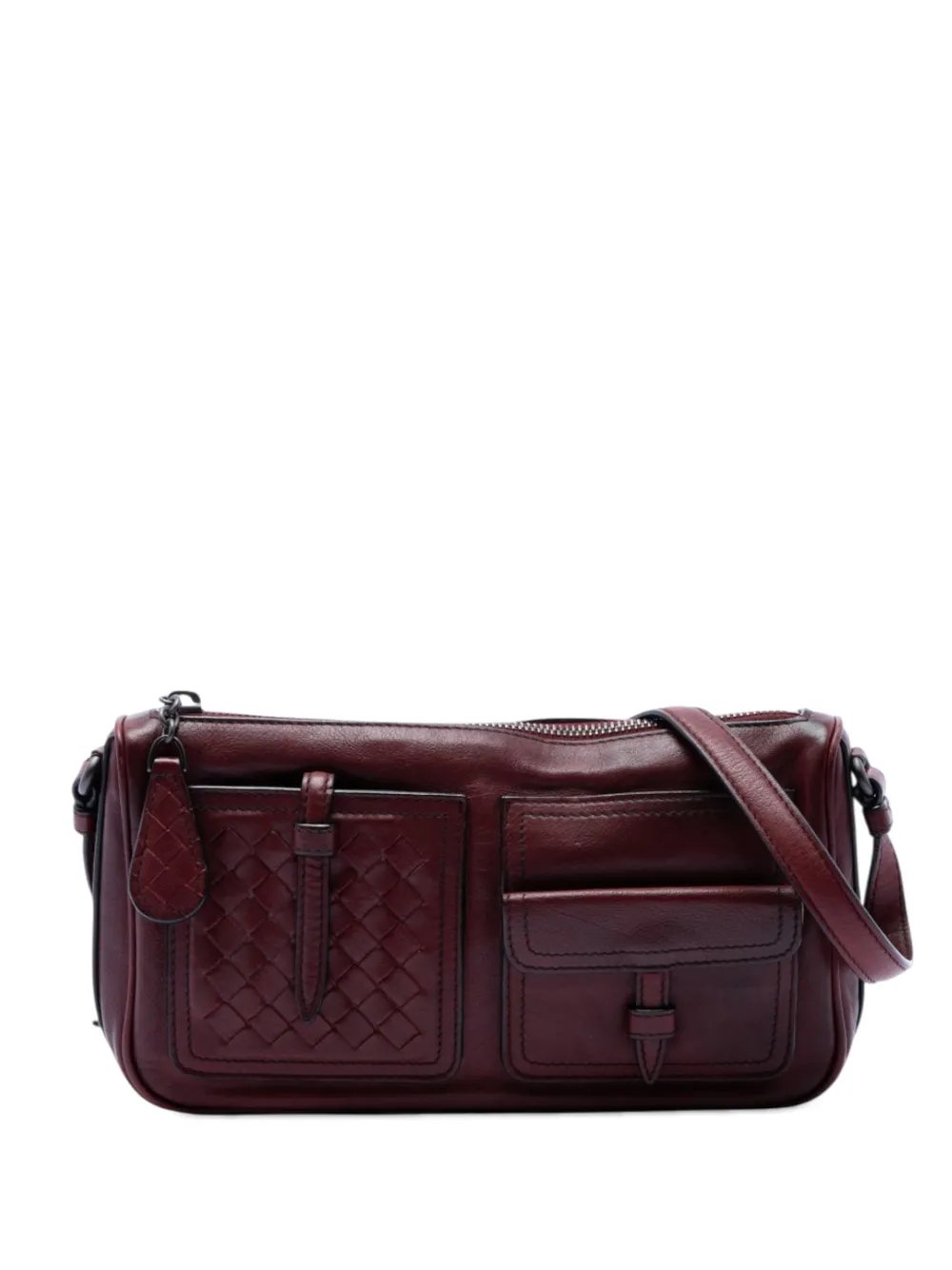 2012-2026 Intrecciato Trimmed Multi Pocket Leather shoulder bag