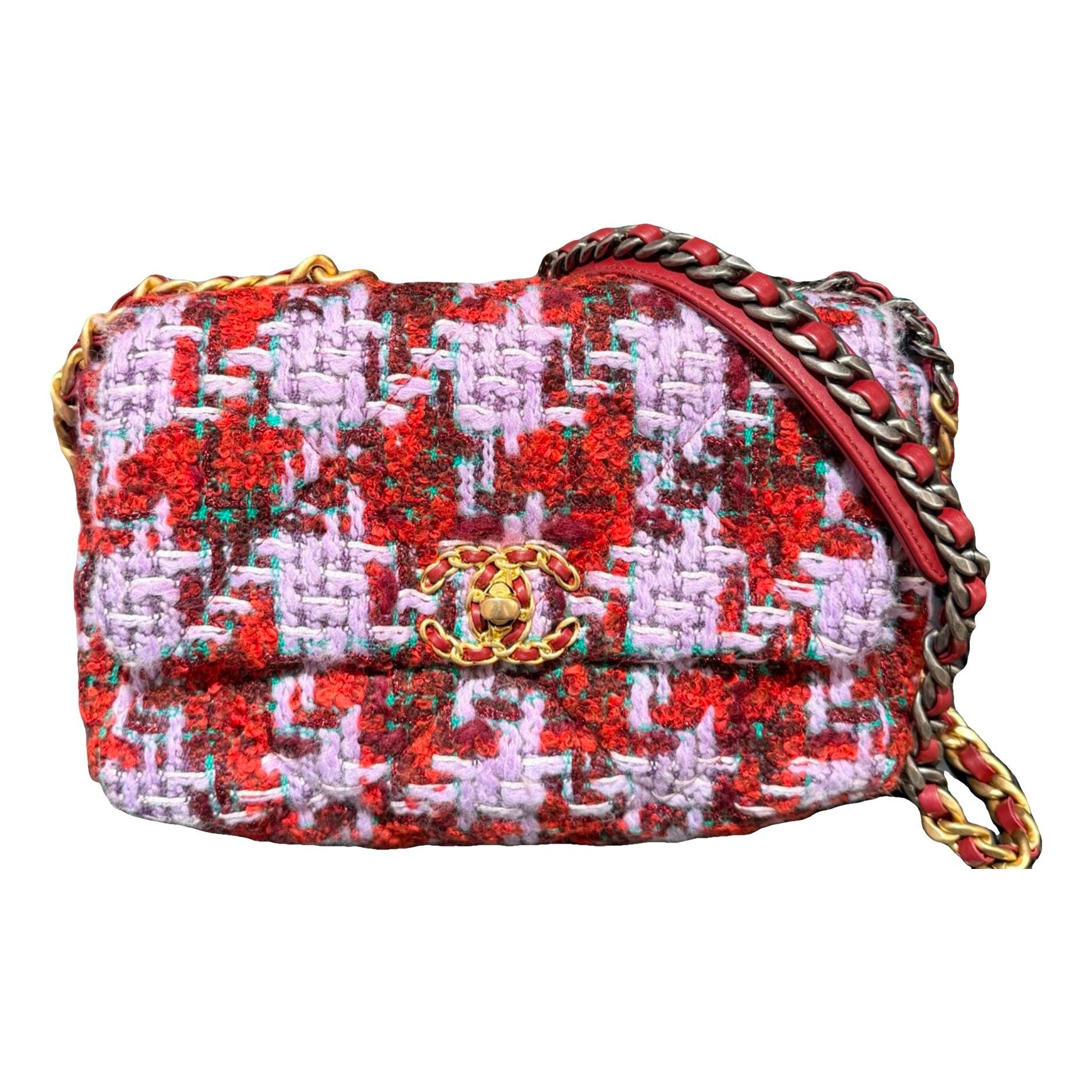 Chanel 19 tweed handbag