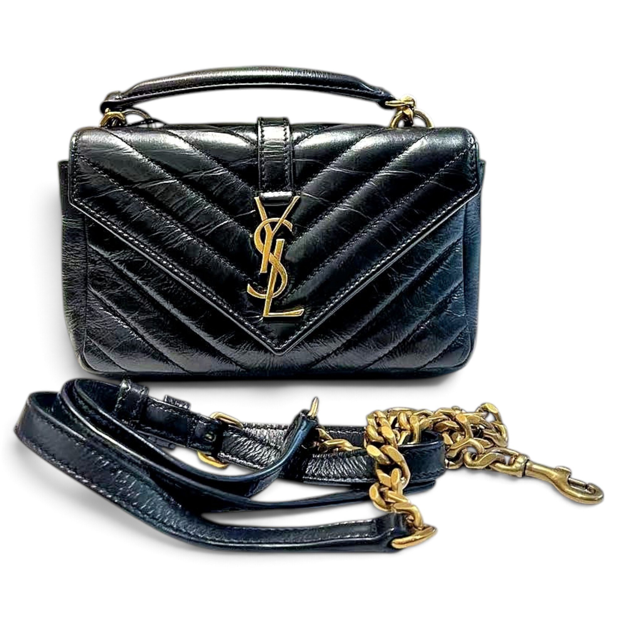Collége monogramme leather handbag