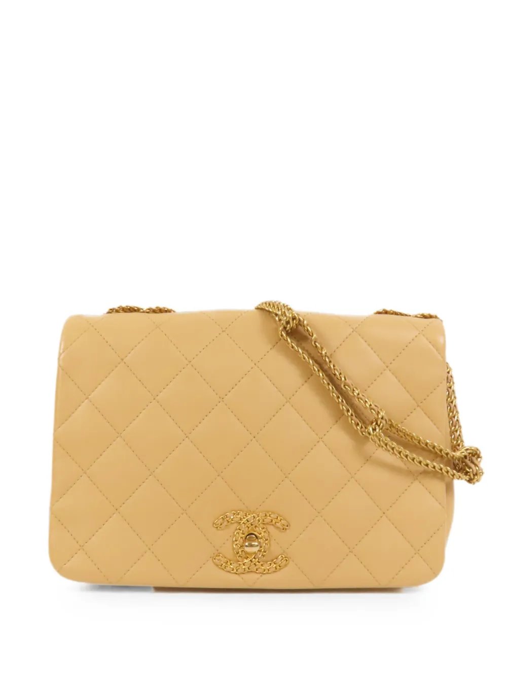 CC diamond-quilted shoulder bag