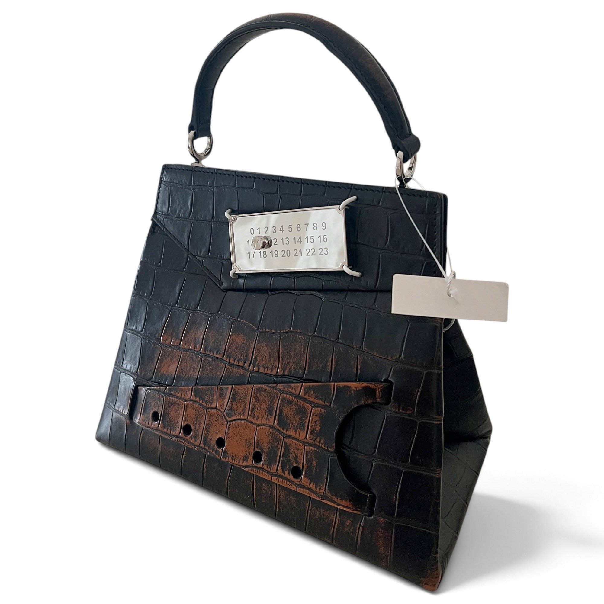 Maison Martin Margiela Snatched leather handbag