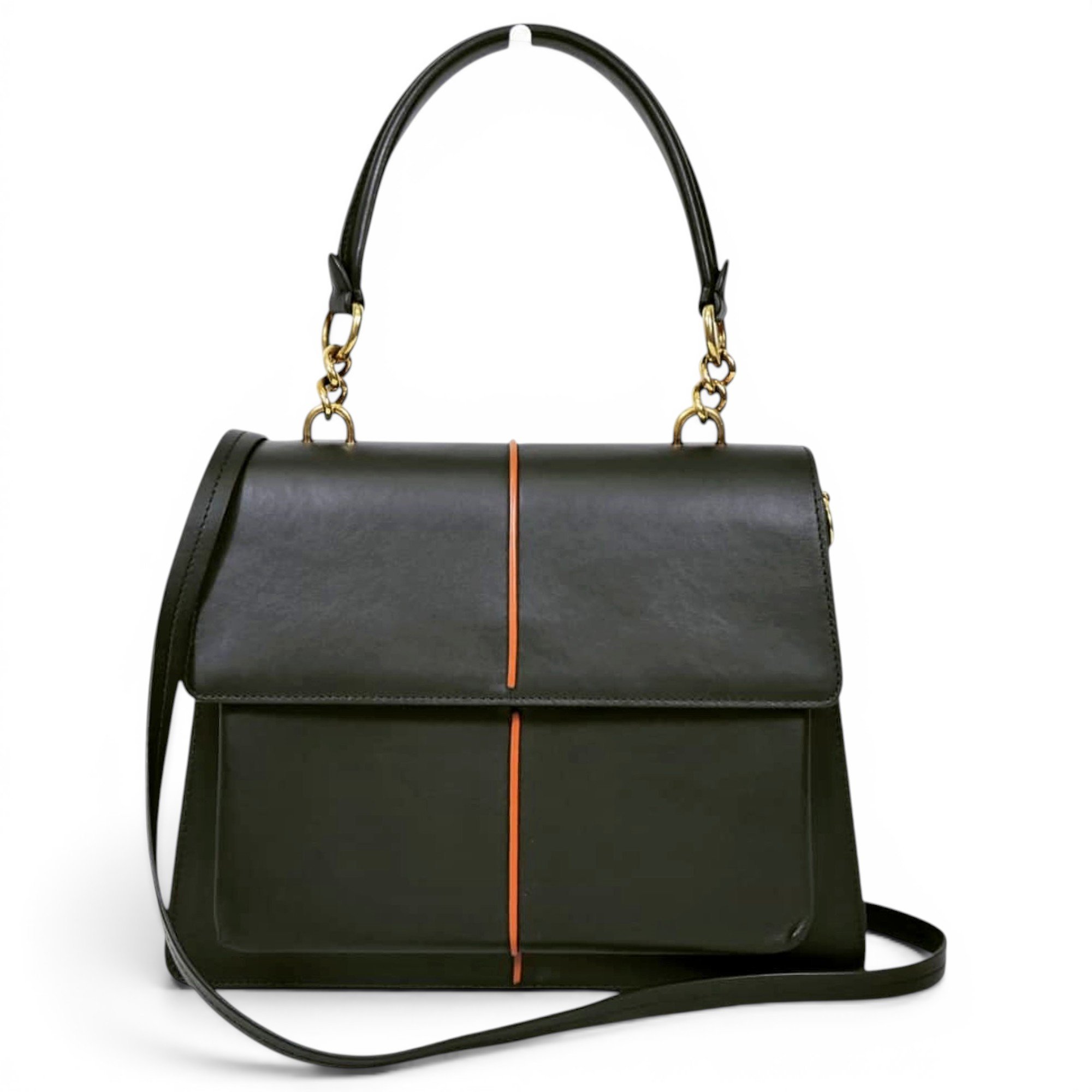 Trunk leather handbag