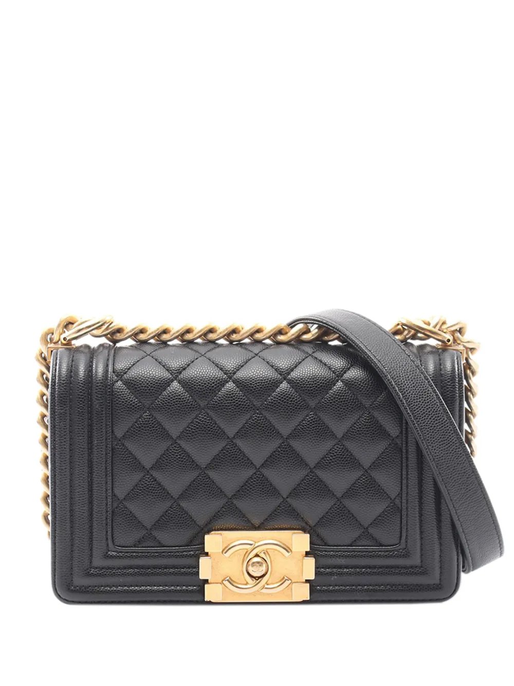2021-2026 Small Quilted Caviar Boy Flap crossbody bag
