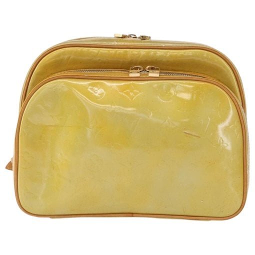 Patent leather backpack