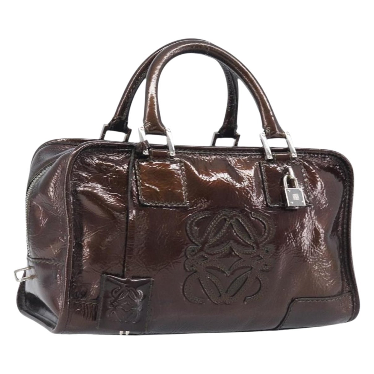 Amazona patent leather handbag