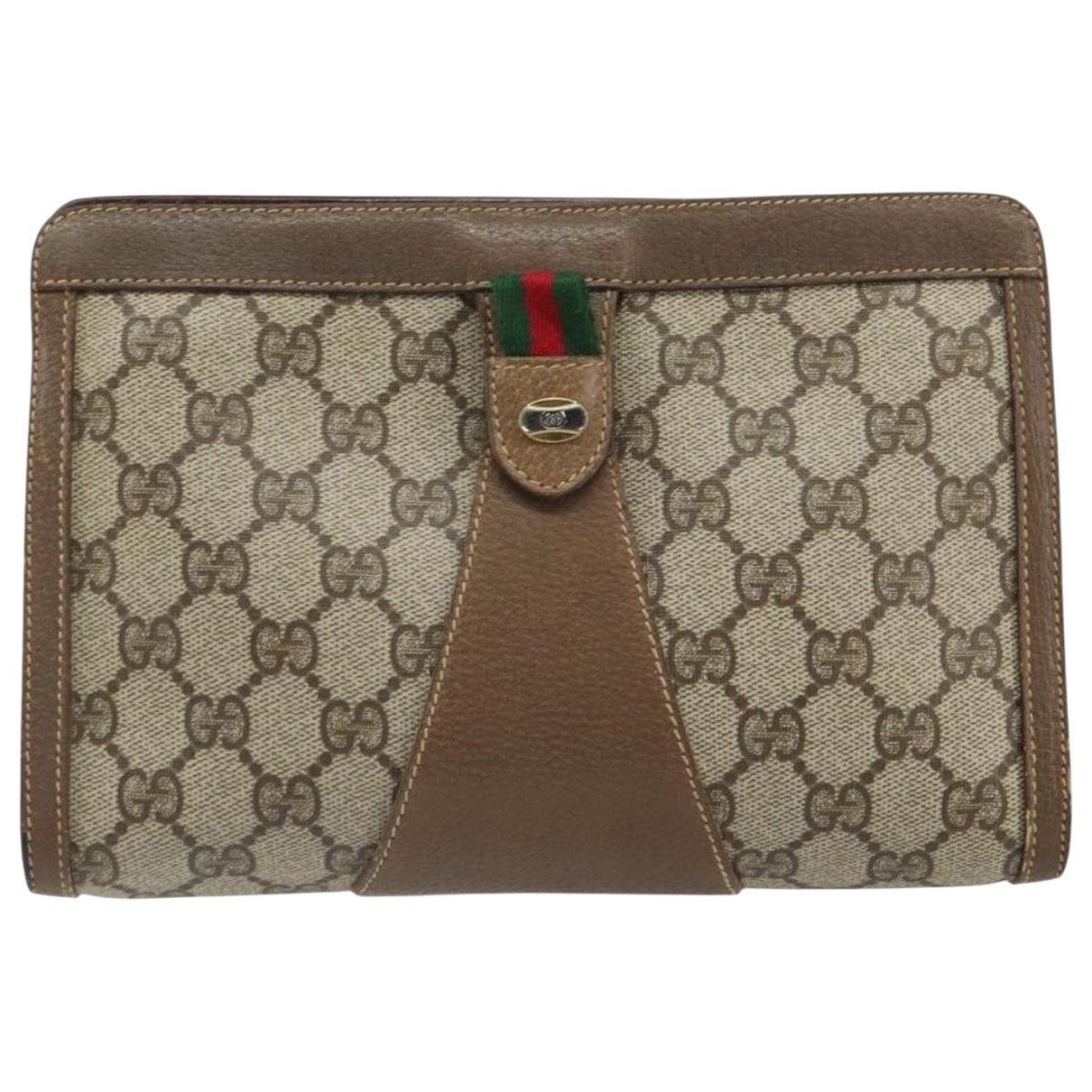 Leather clutch bag