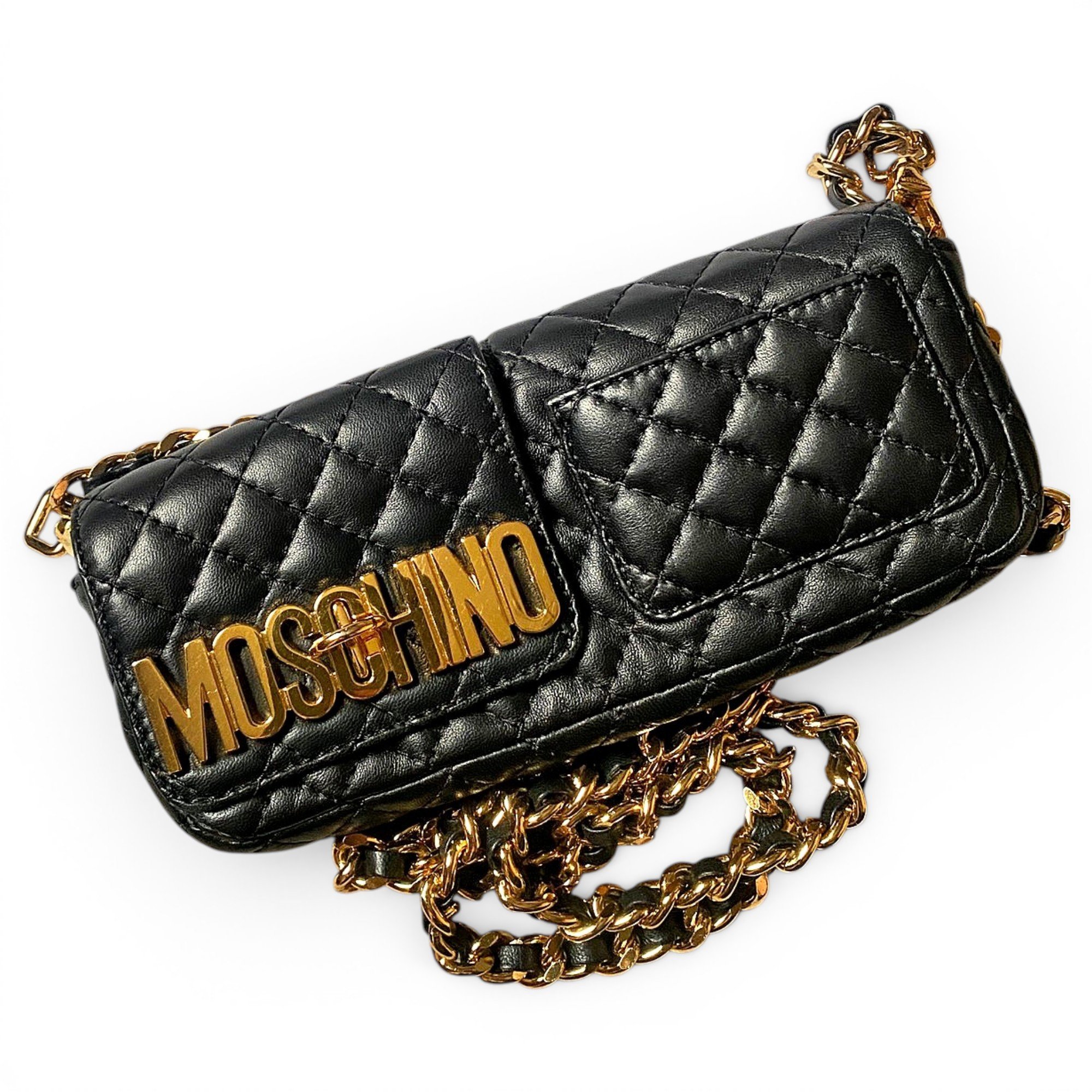 Leather clutch bag