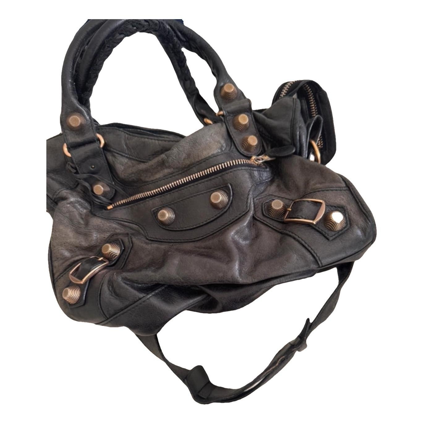 City leather handbag