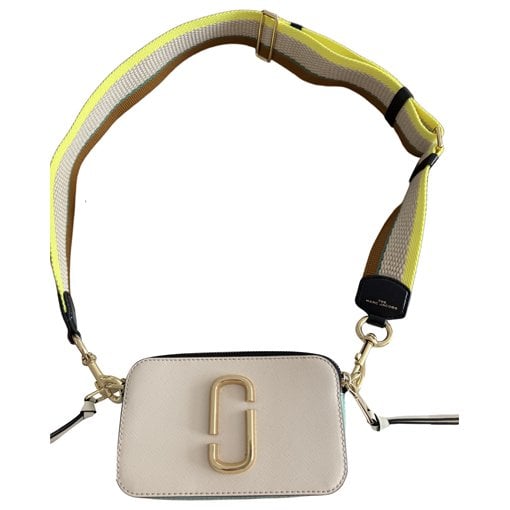 Snapshot leather clutch bag