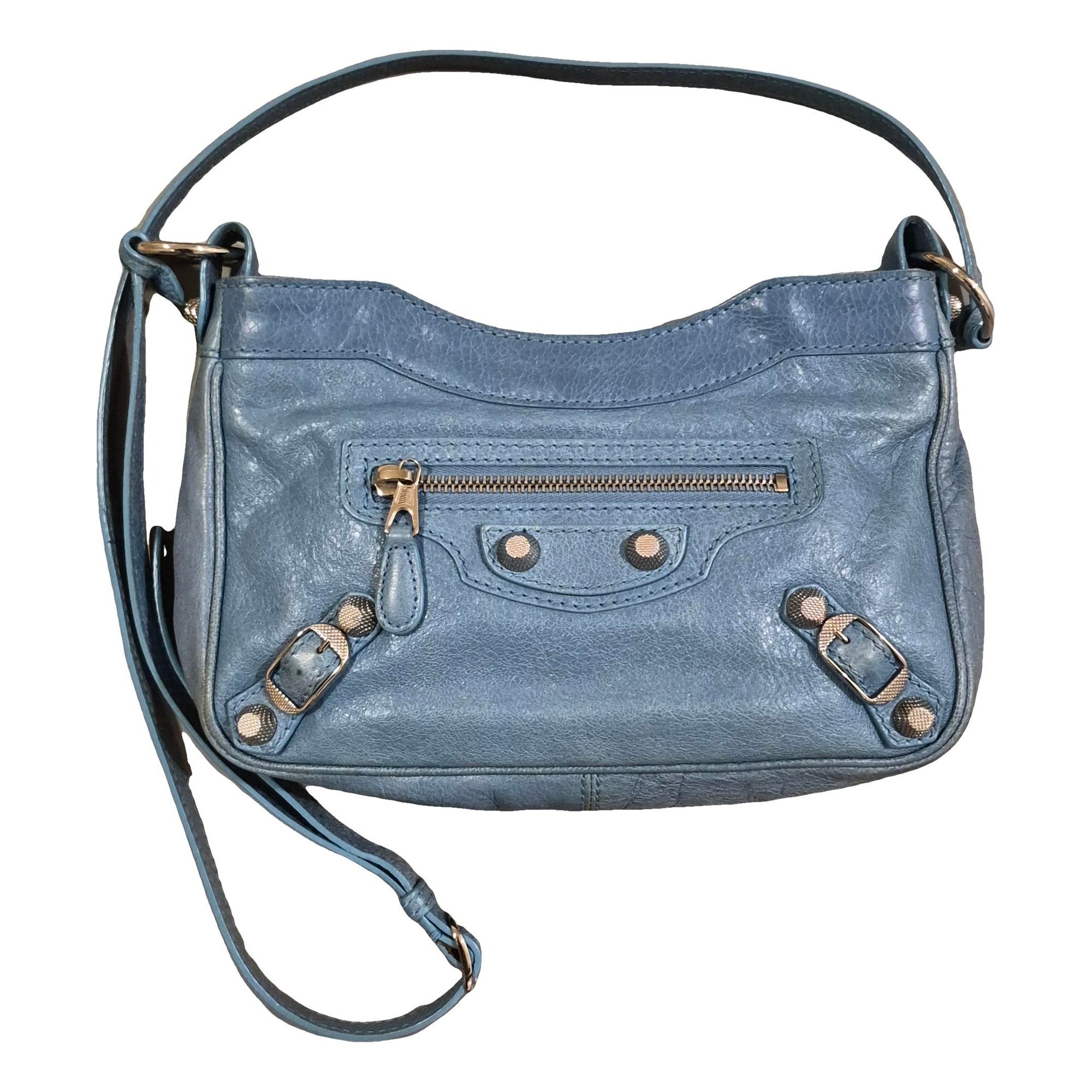 Hip leather crossbody bag