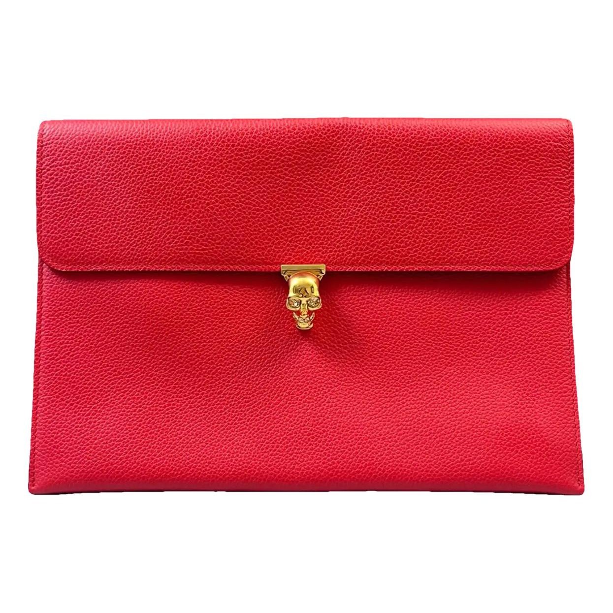 Leather clutch bag