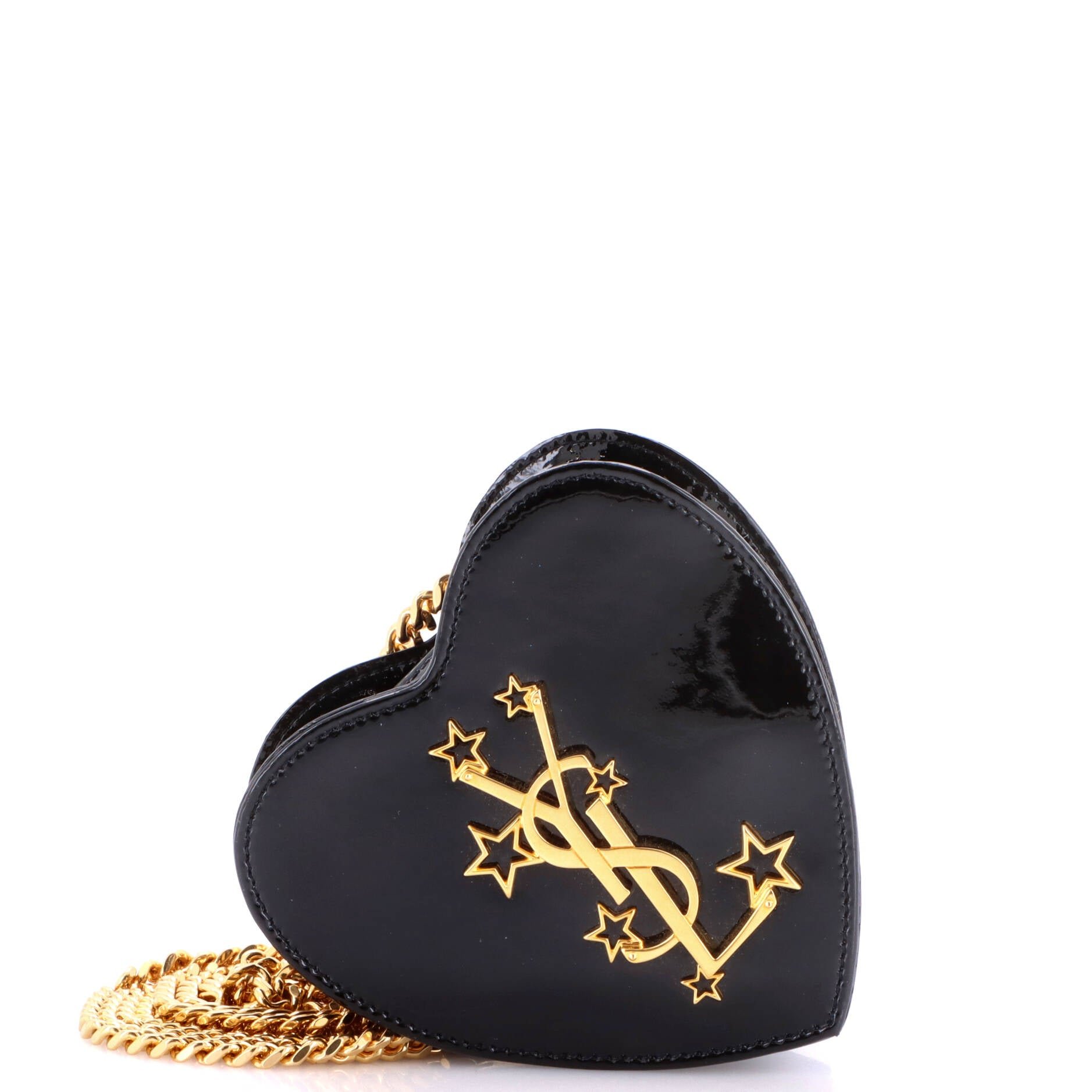 Love Heart Chain Bag Patent Mini