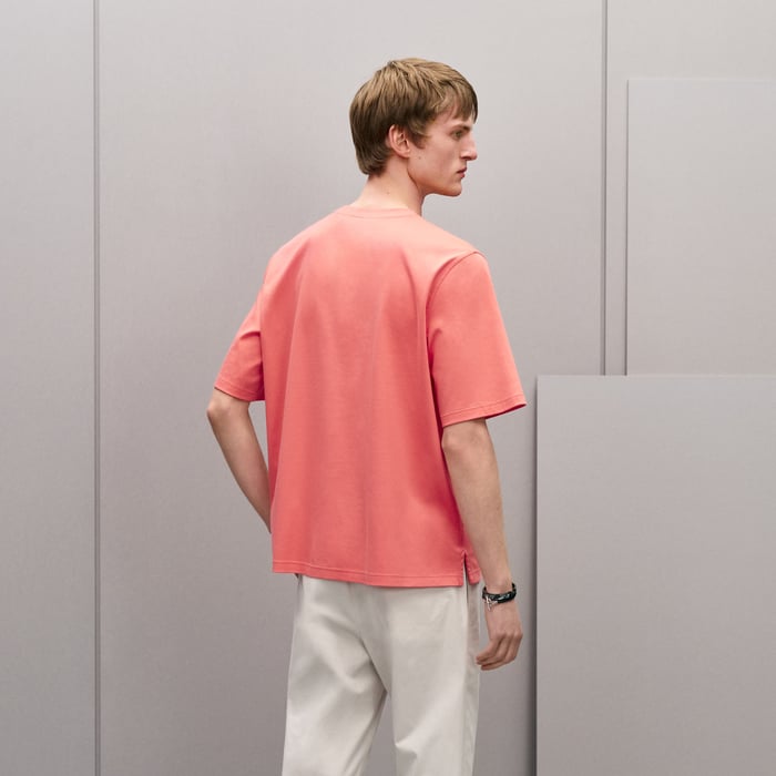 Sunset "H'Cheval" T-shirt With Leather Detail