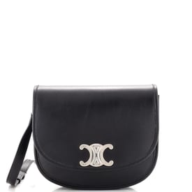 Celine Besace Triomphe Shoulder Bag Leather Medium
