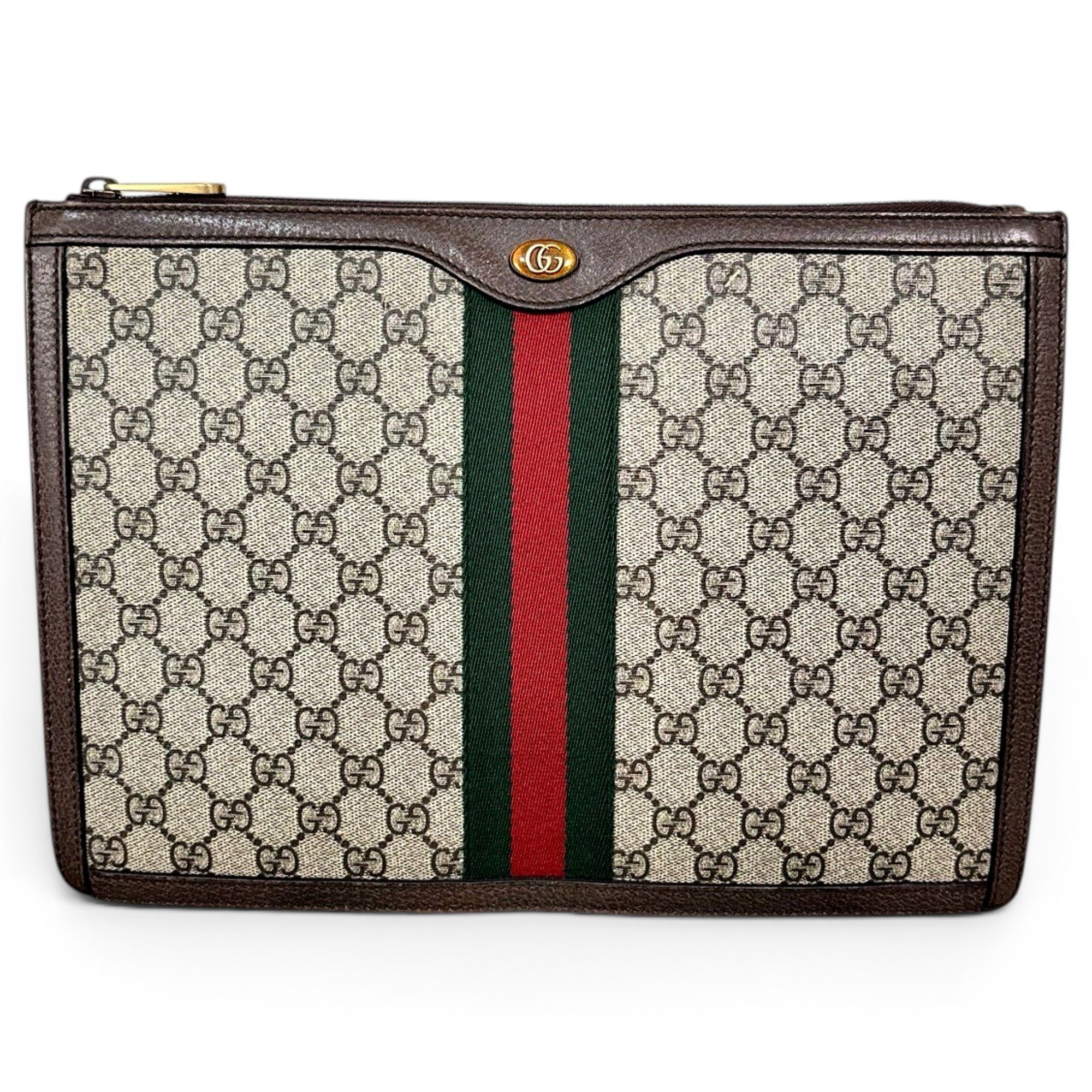 Ophidia vinyl clutch bag