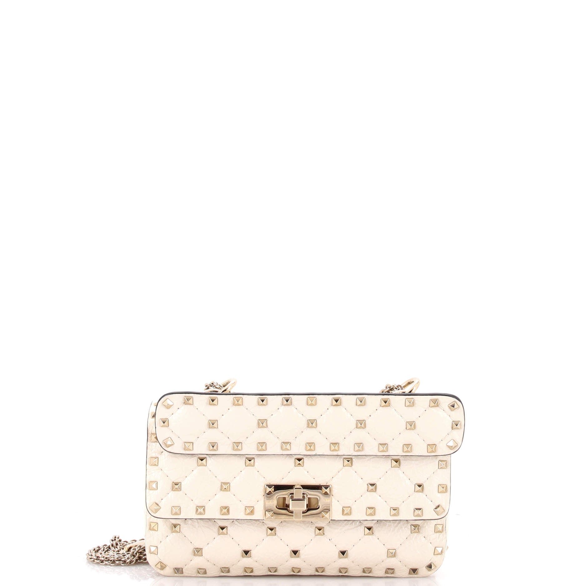 Valentino Garavani Rockstud Spike Flap Bag Quilted Leather Small