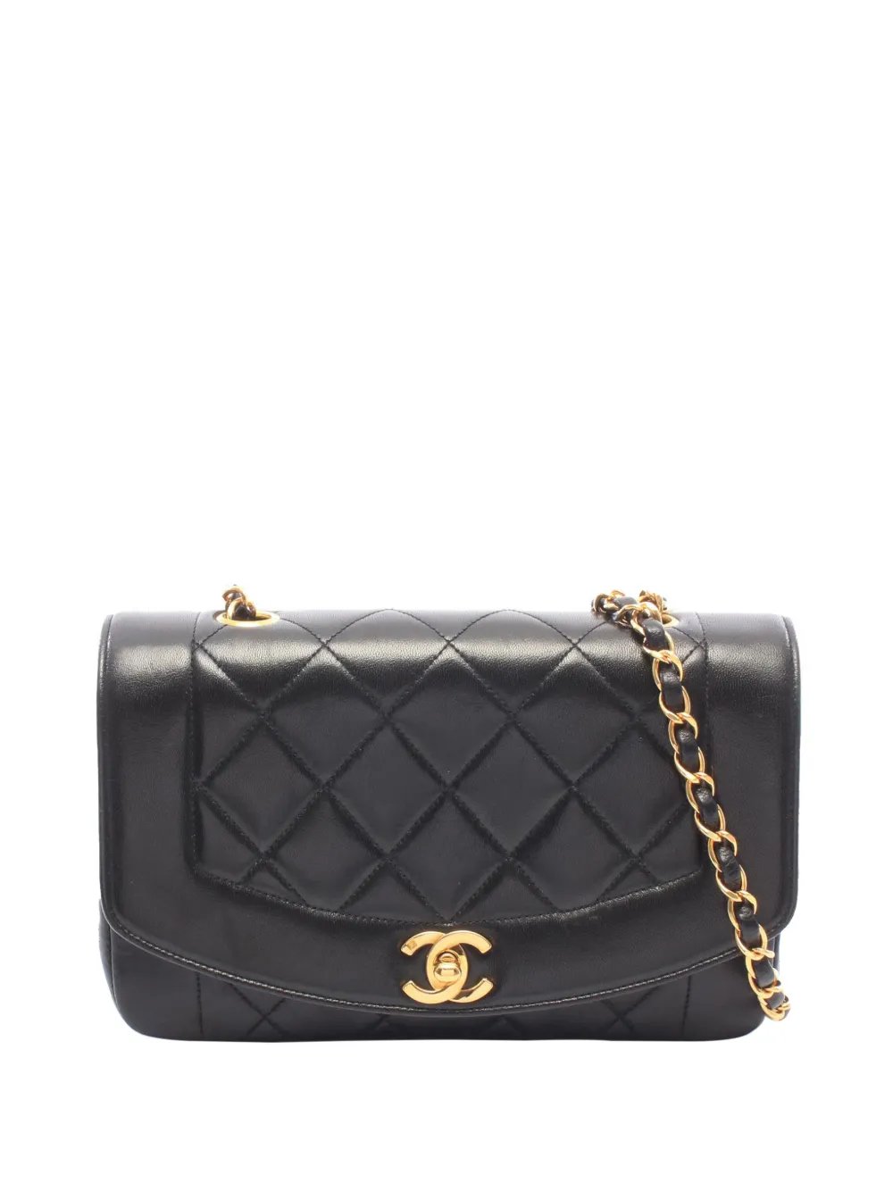 1991-1994 Small Quilted Lambskin Diana Single Flap shoulder bag