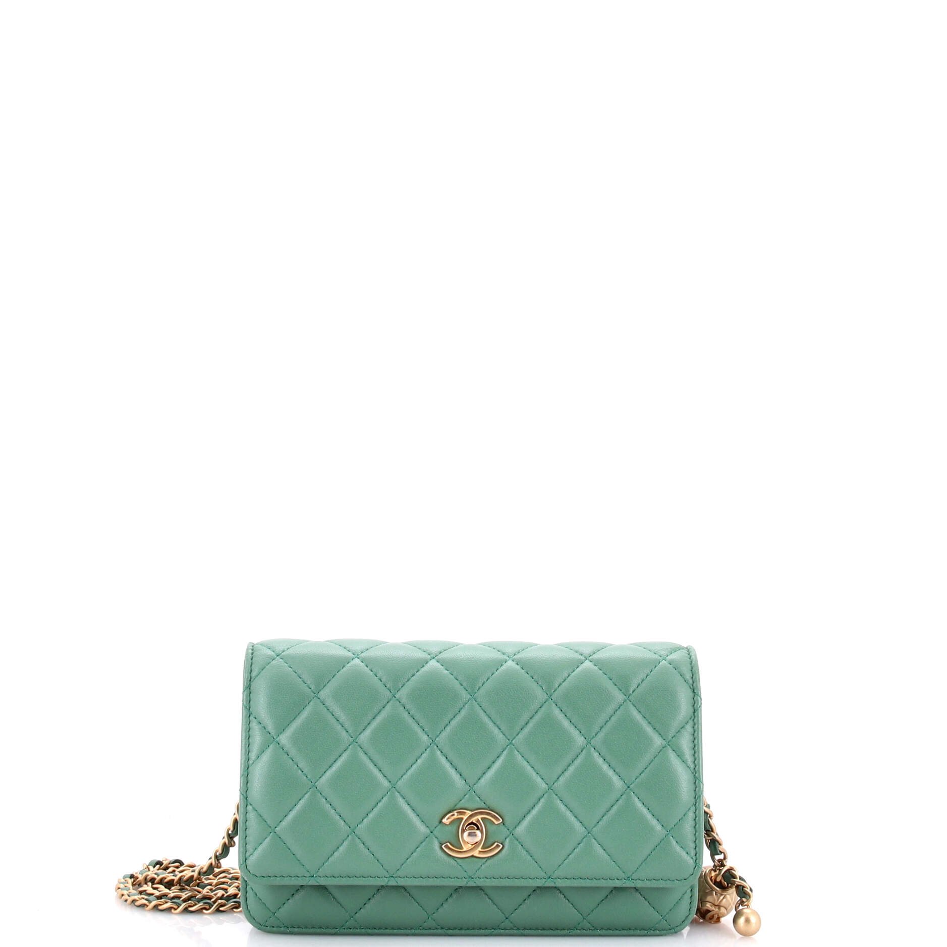 Pearl Crush Wallet on Chain Quilted Lambskin
