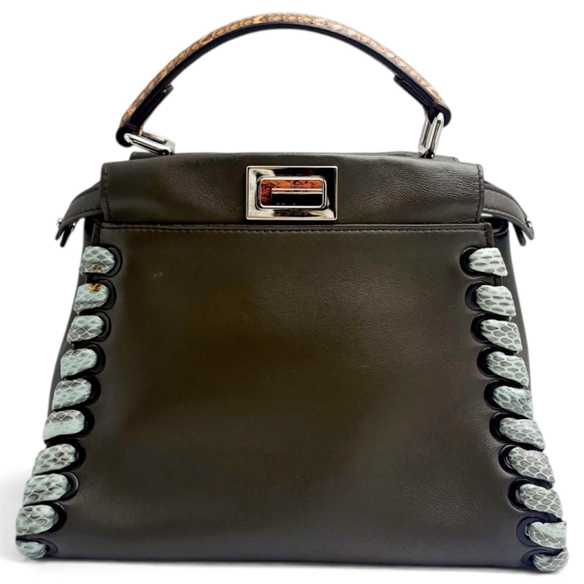 Peekaboo leather handbag