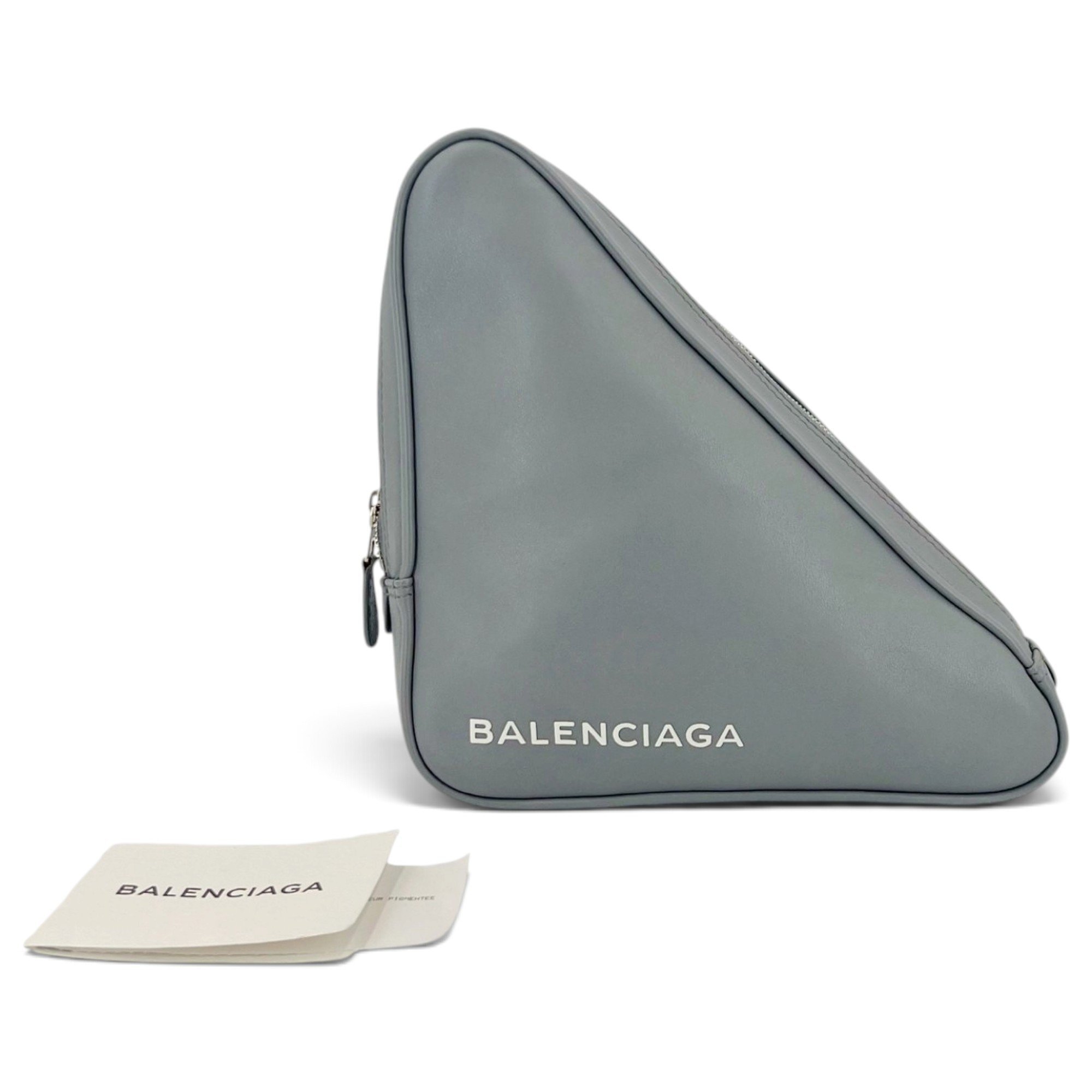 Triangle leather handbag