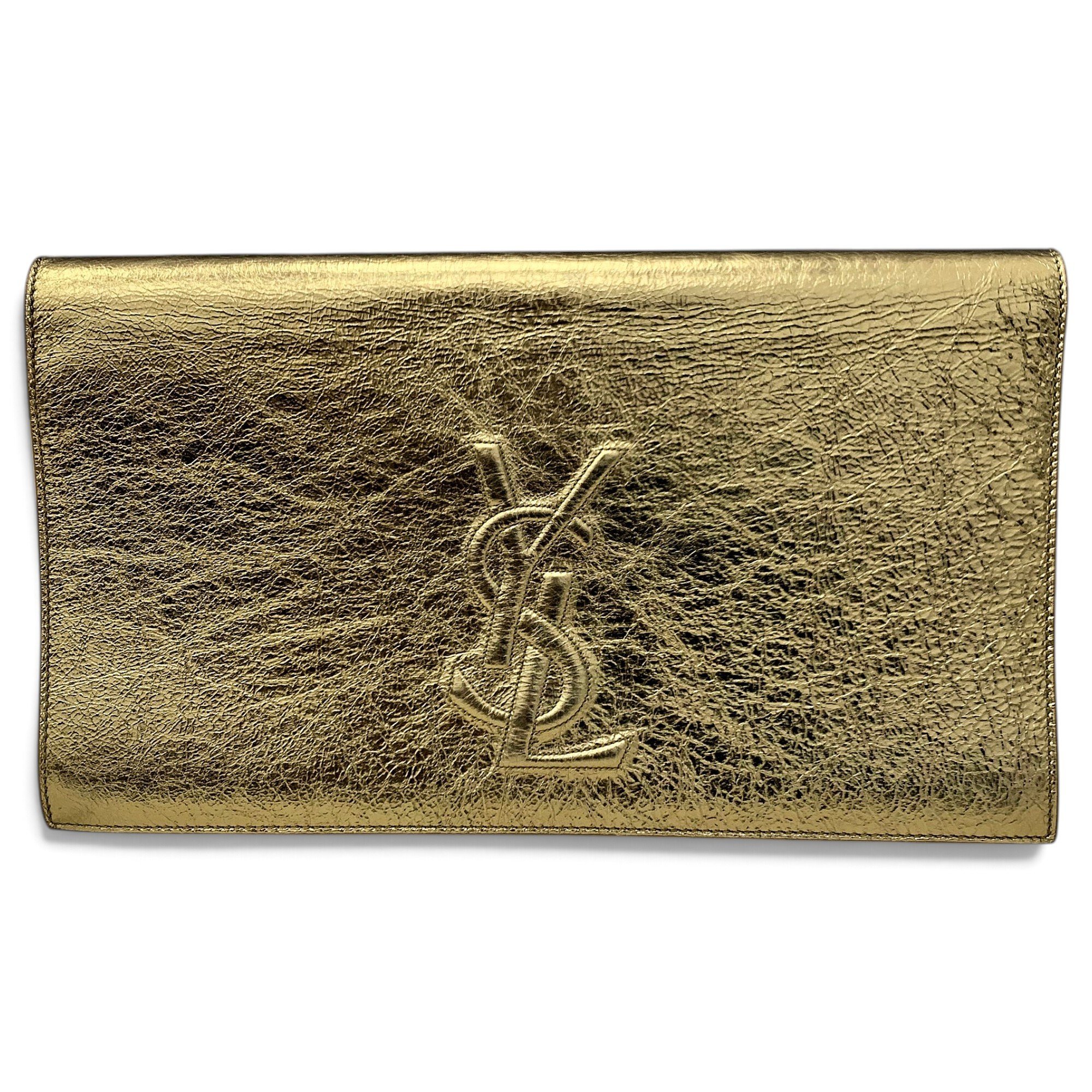 Leather clutch bag