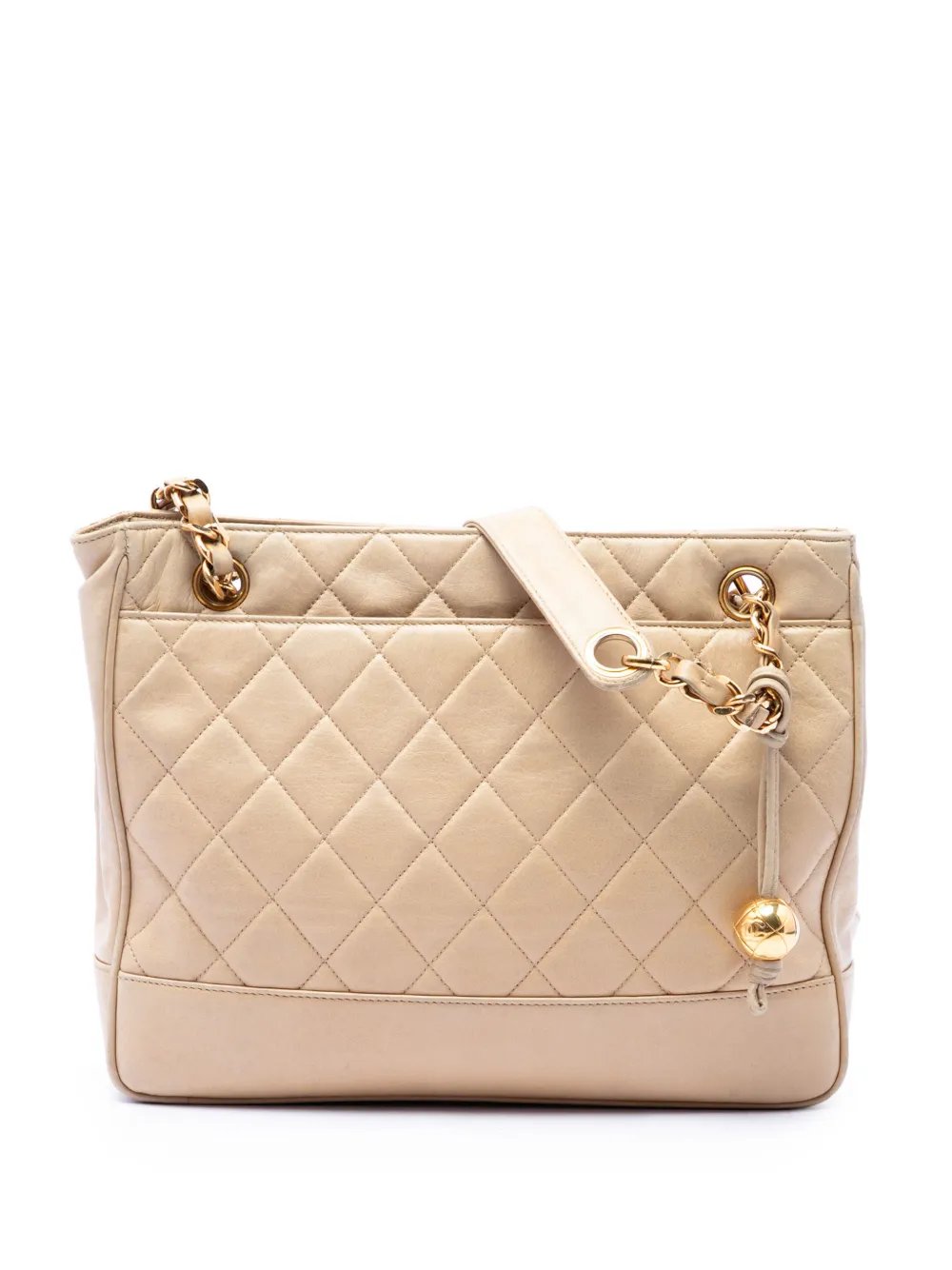 1991-1994 CC Quilted Lambskin Coco Ball Chain shoulder bag