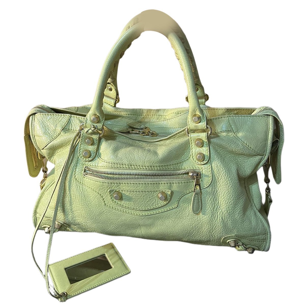 City leather handbag