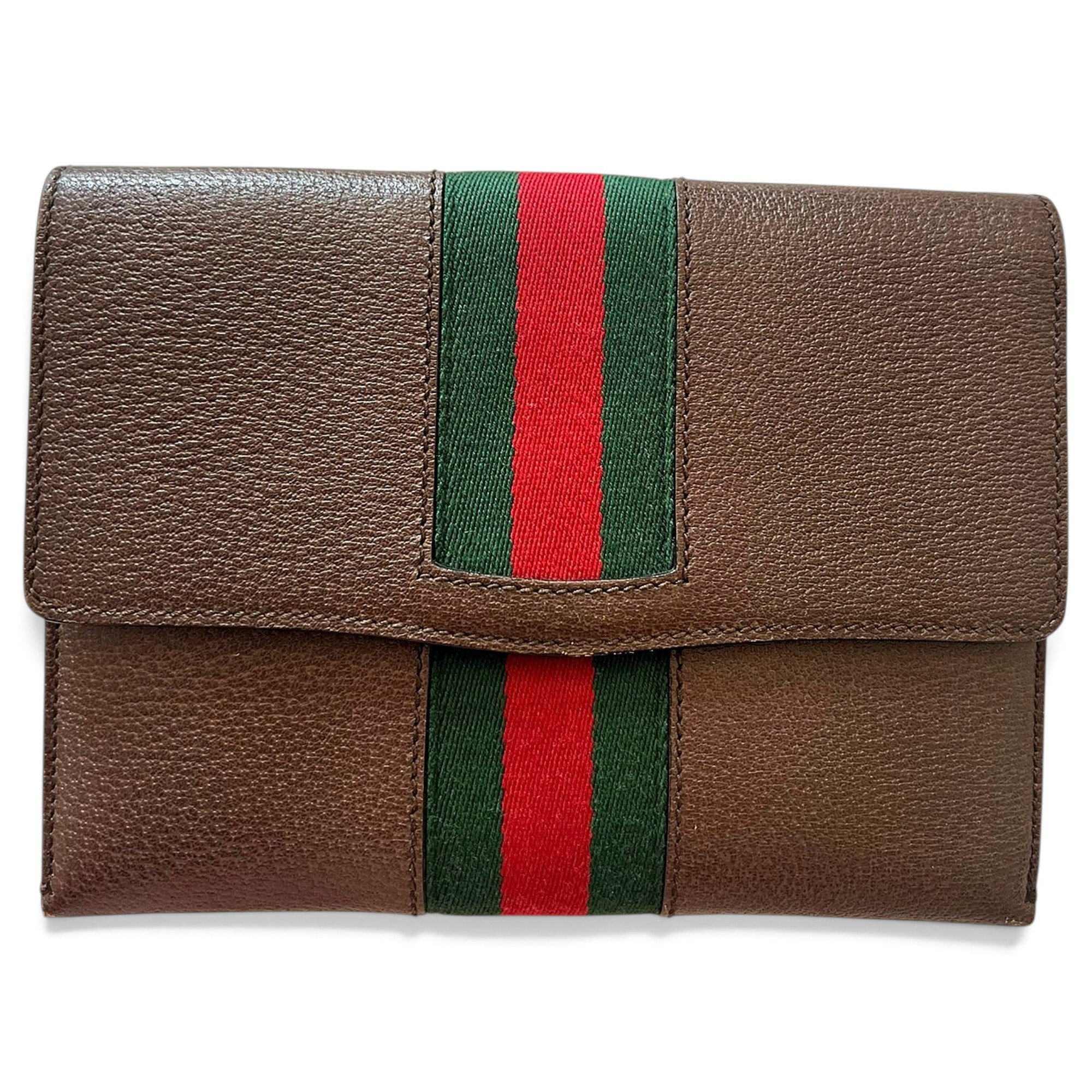 Leather clutch bag