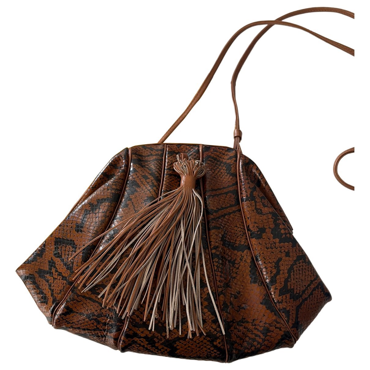 Leather clutch bag