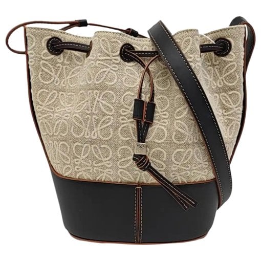 Balloon linen handbag