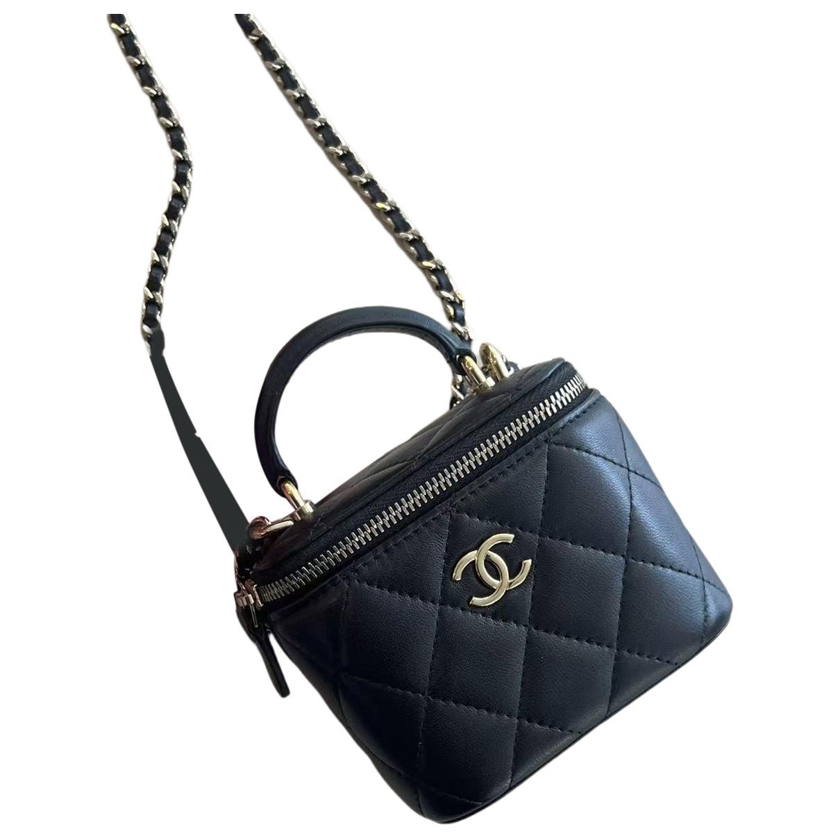 Trendy CC Vanity leather handbag