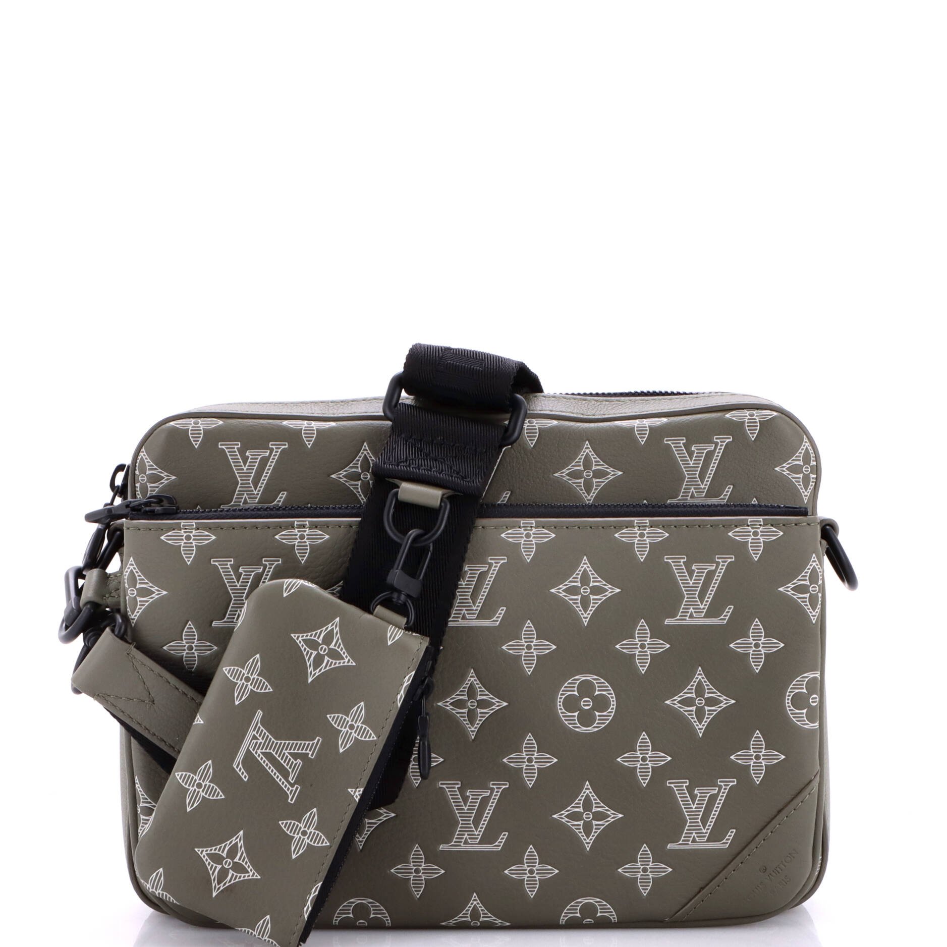 Trio Messenger Bag Monogram Shadow Leather