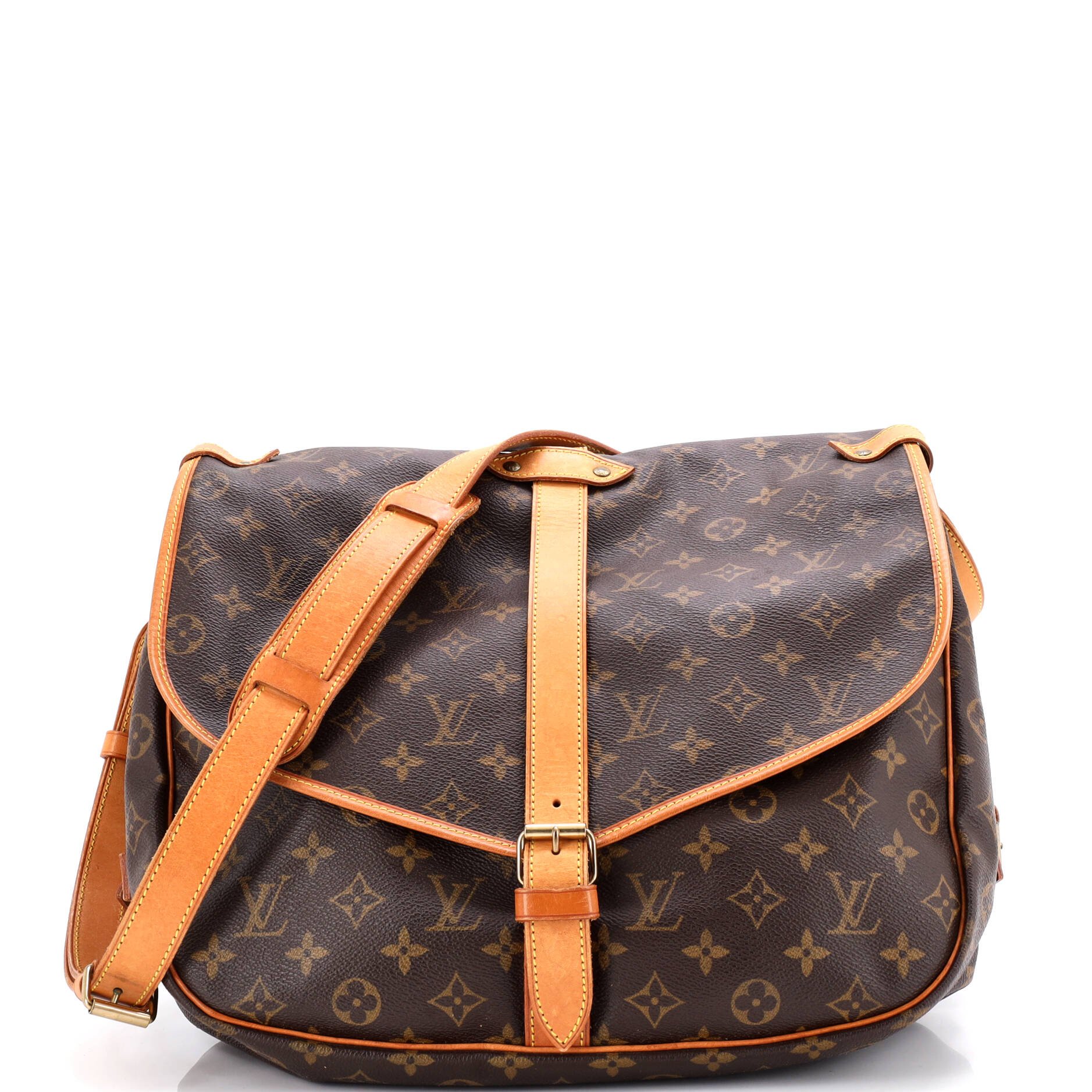 Louis Vuitton Saumur Handbag Monogram Canvas 35