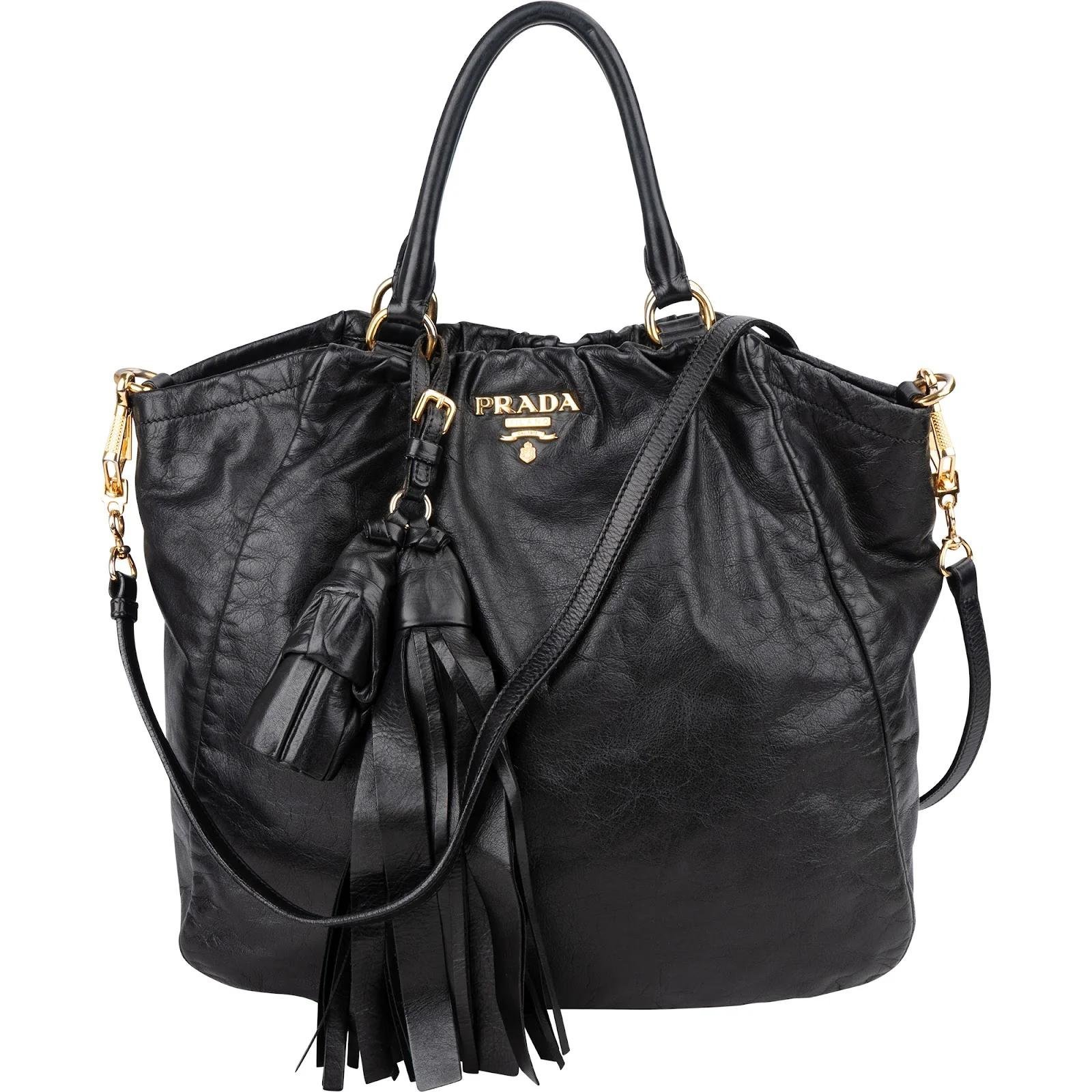 Re-Nylon leather handbag