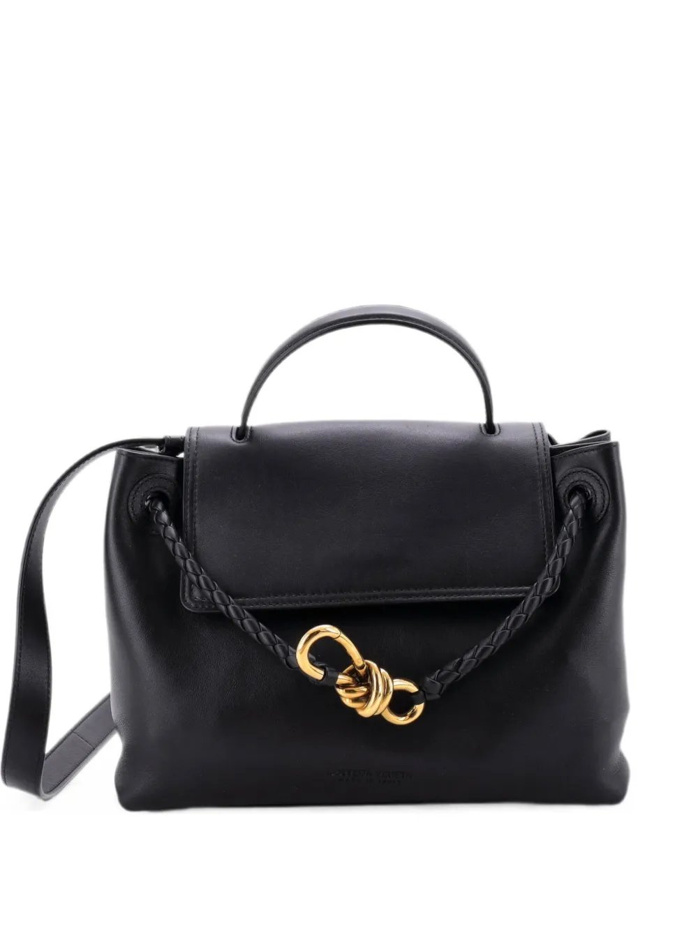 Ciao Ciao Top Handle Bag Leather with Intrecciato Detail Small satchel