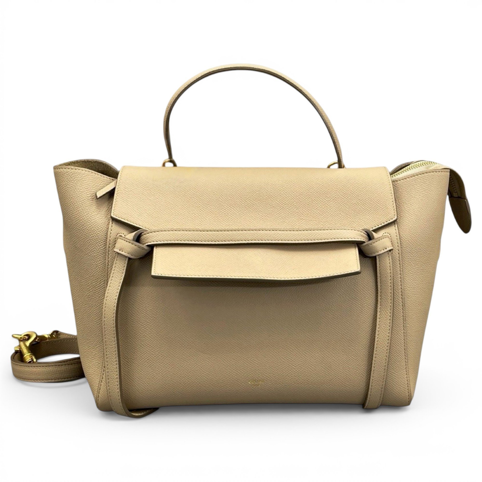 Belt leather handbag