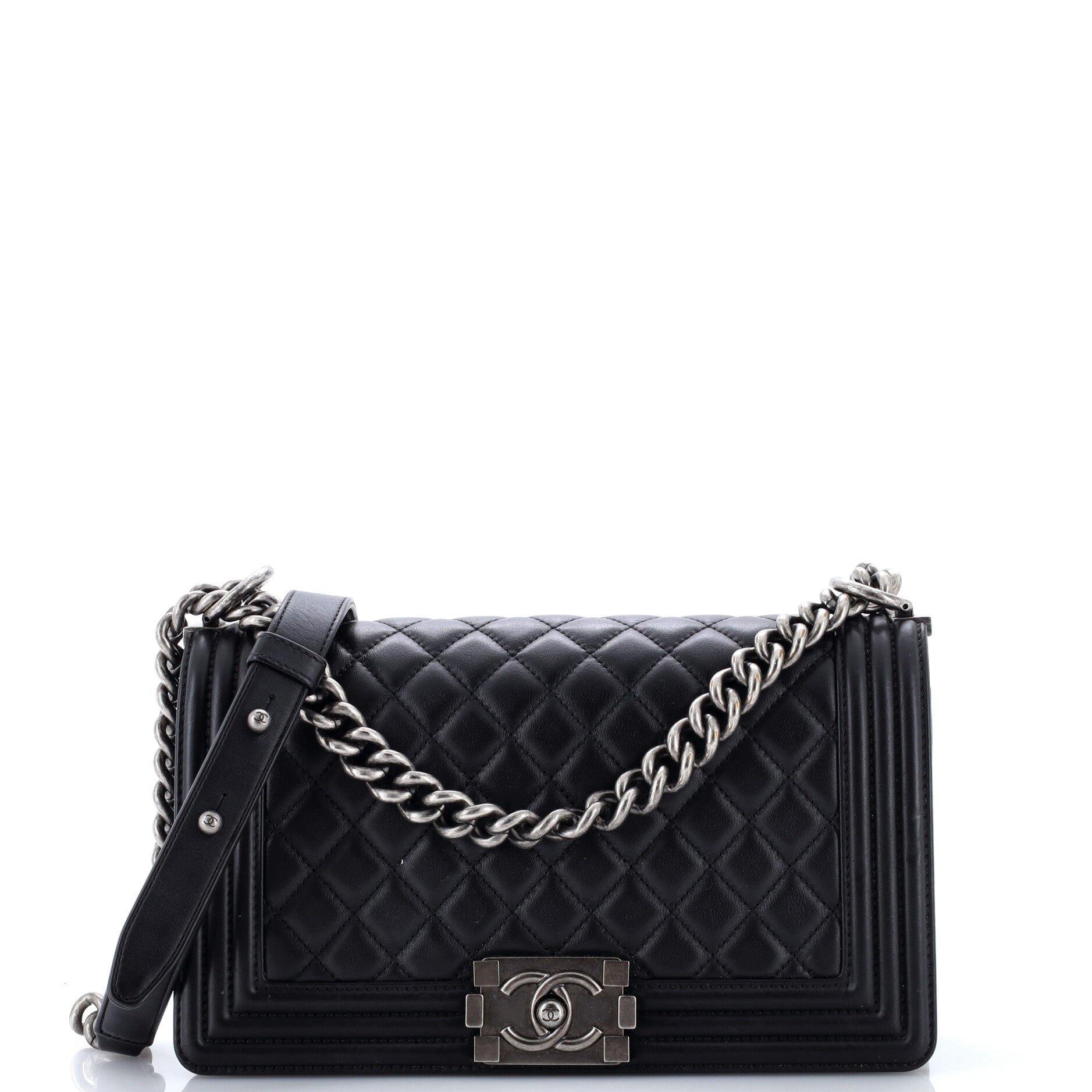 Boy Flap Bag Quilted Lambskin Old Medium