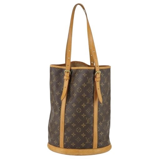 Bucket leather handbag