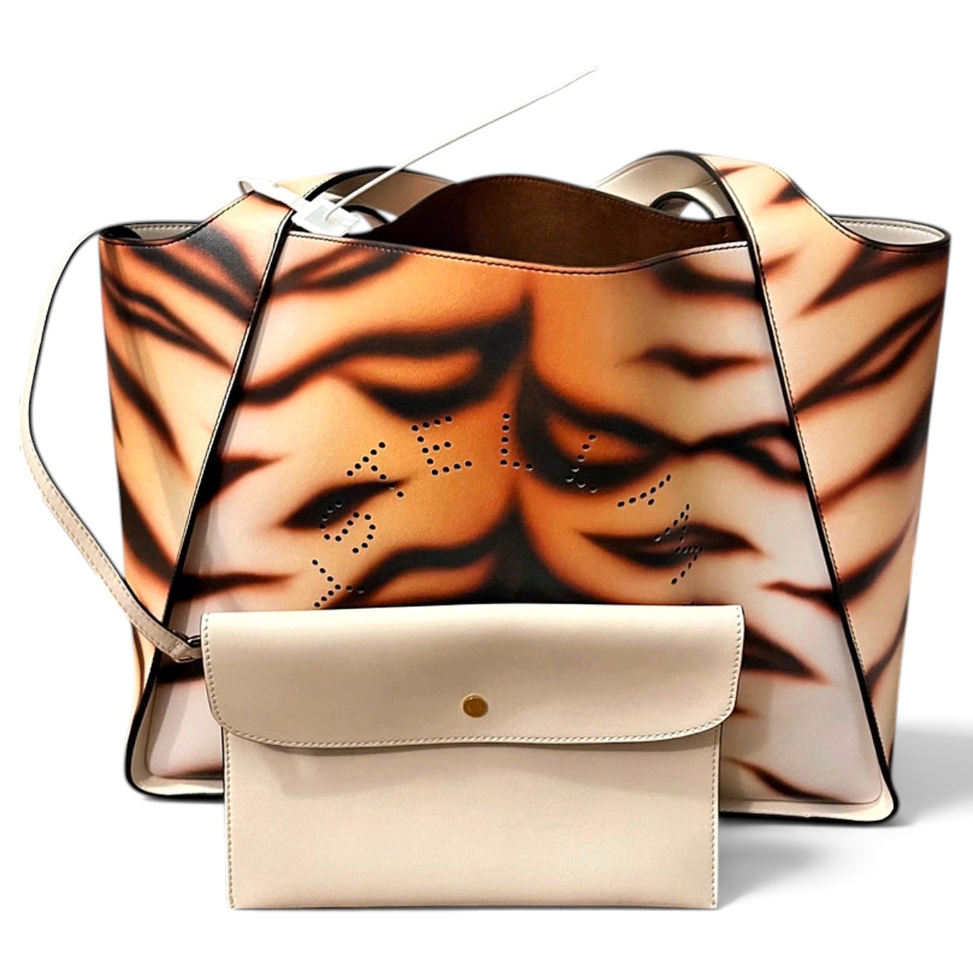 Logo leather handbag