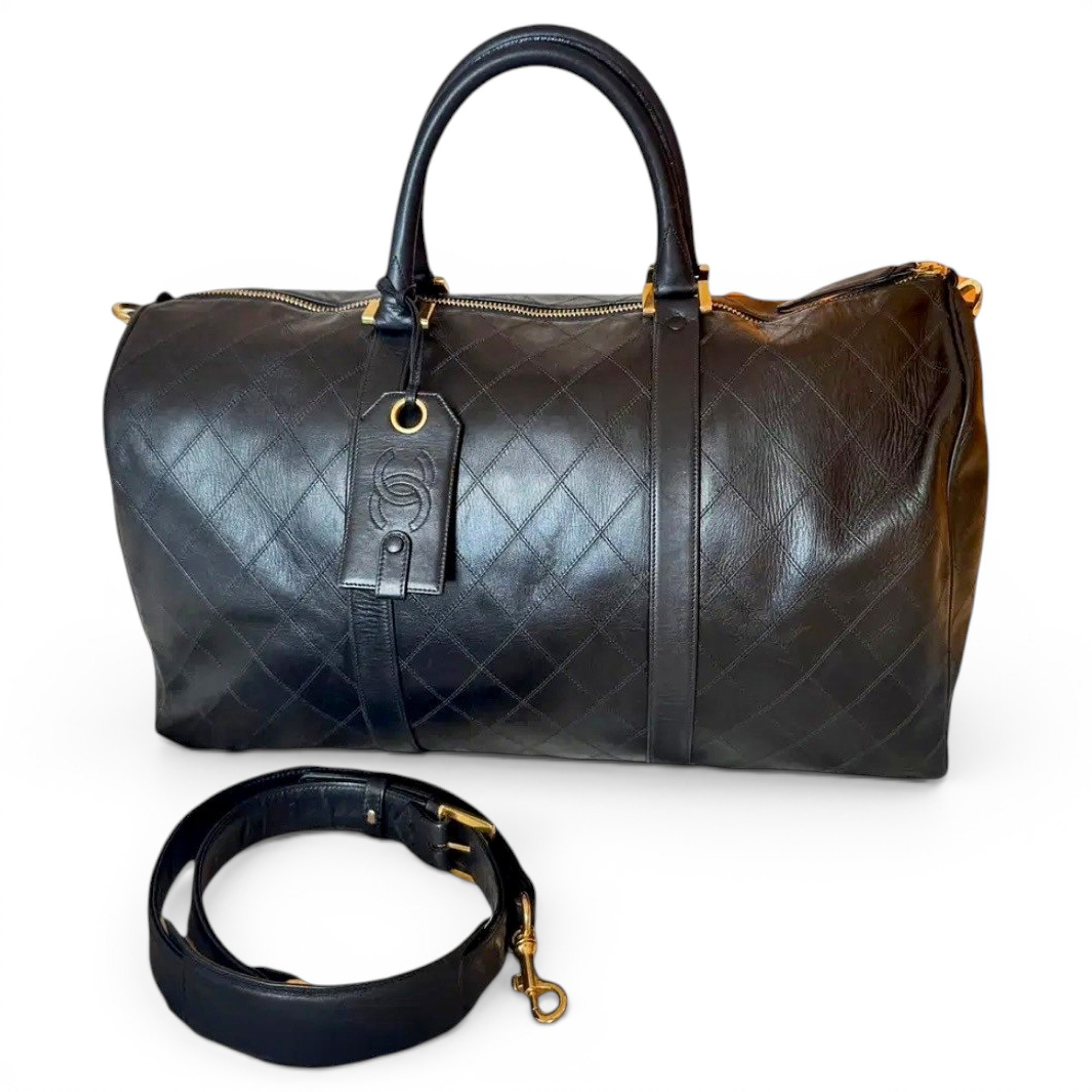 Leather travel bag