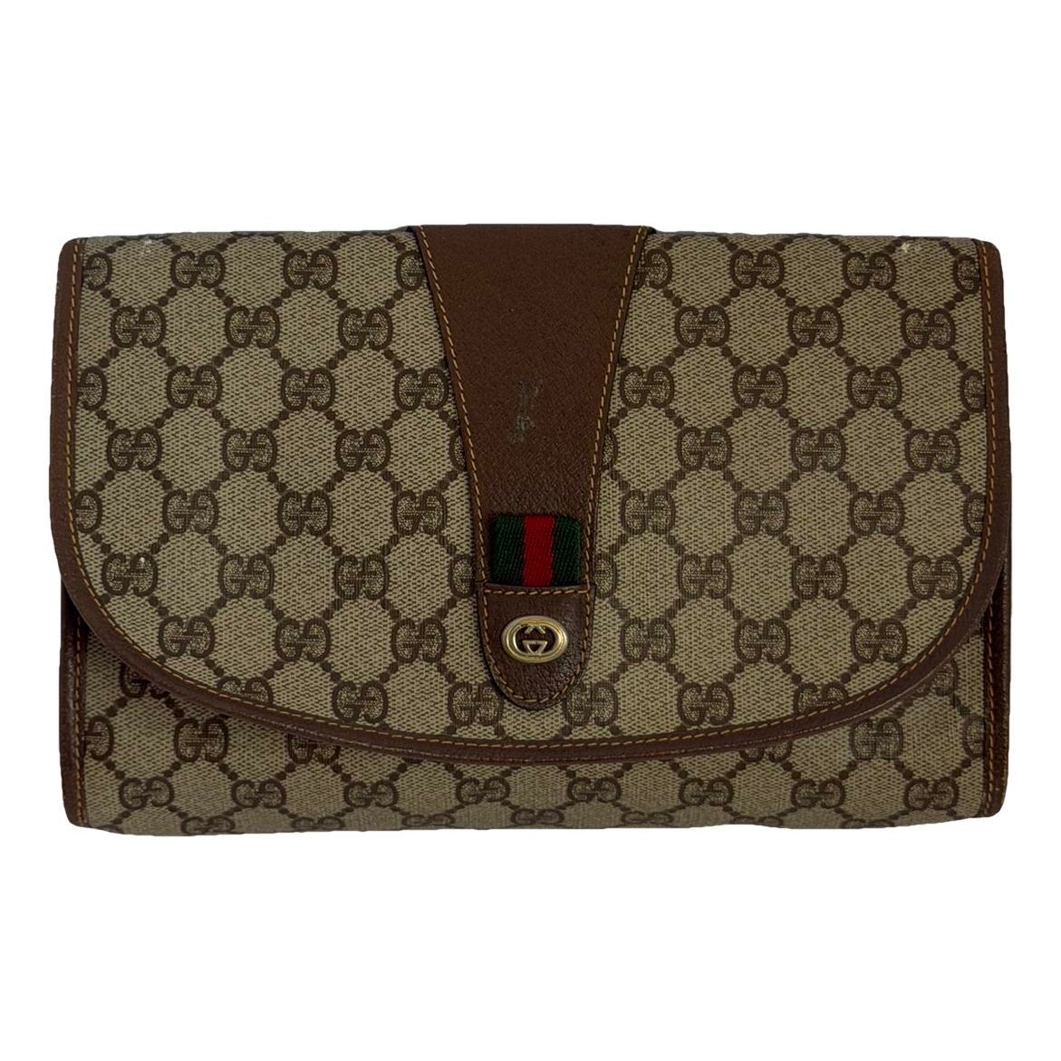 Leather clutch bag