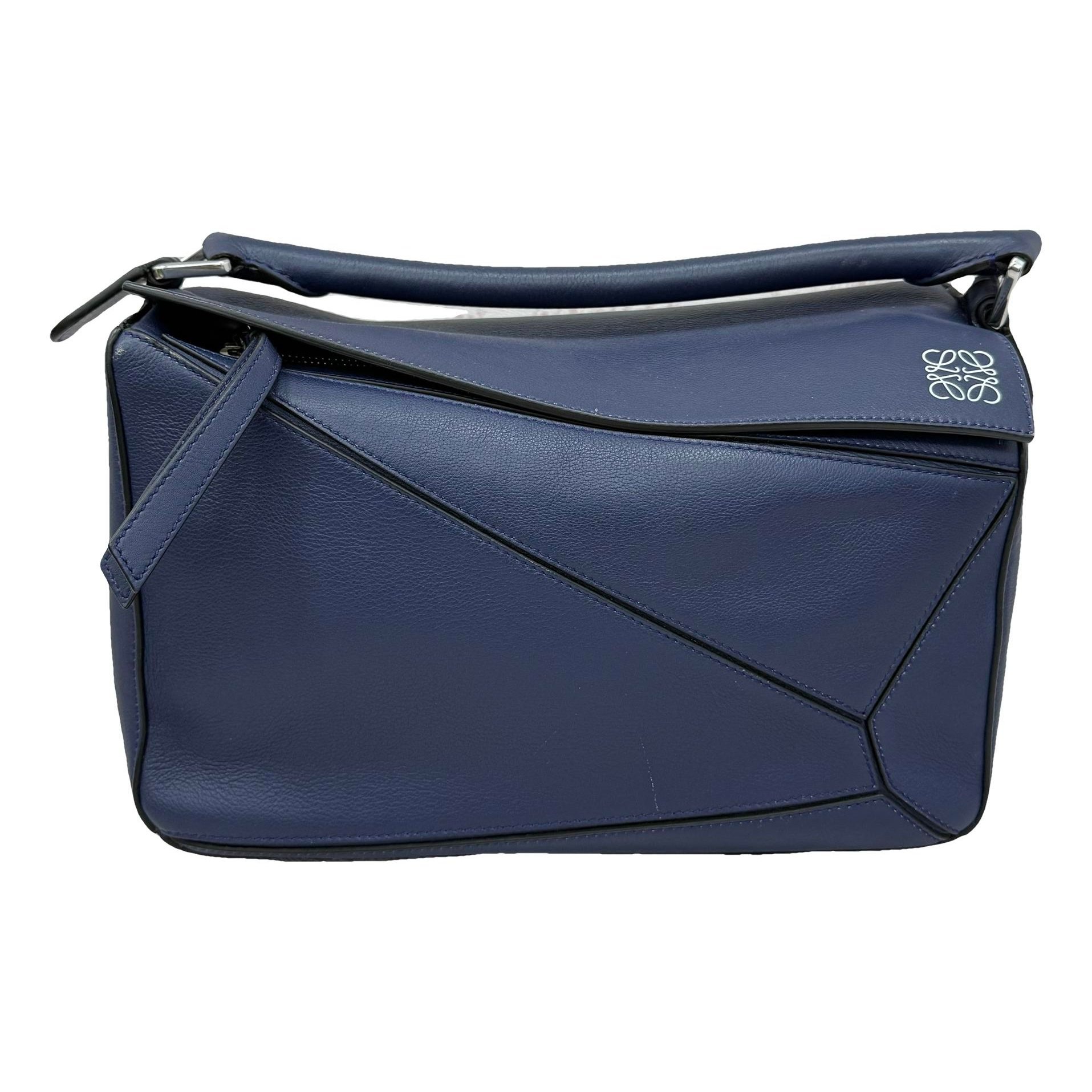 Puzzle leather handbag