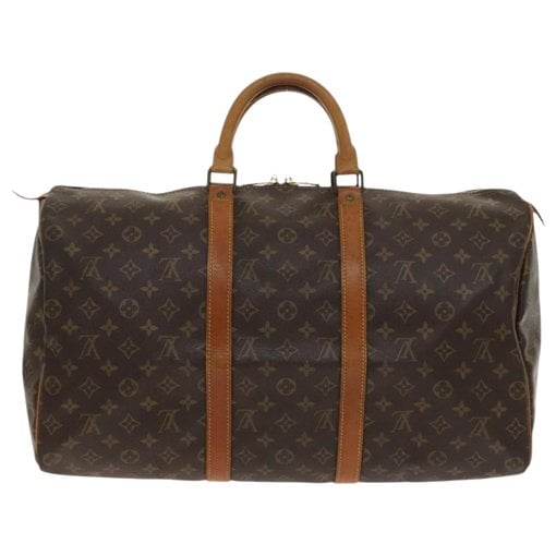 Keepall leather travel bag